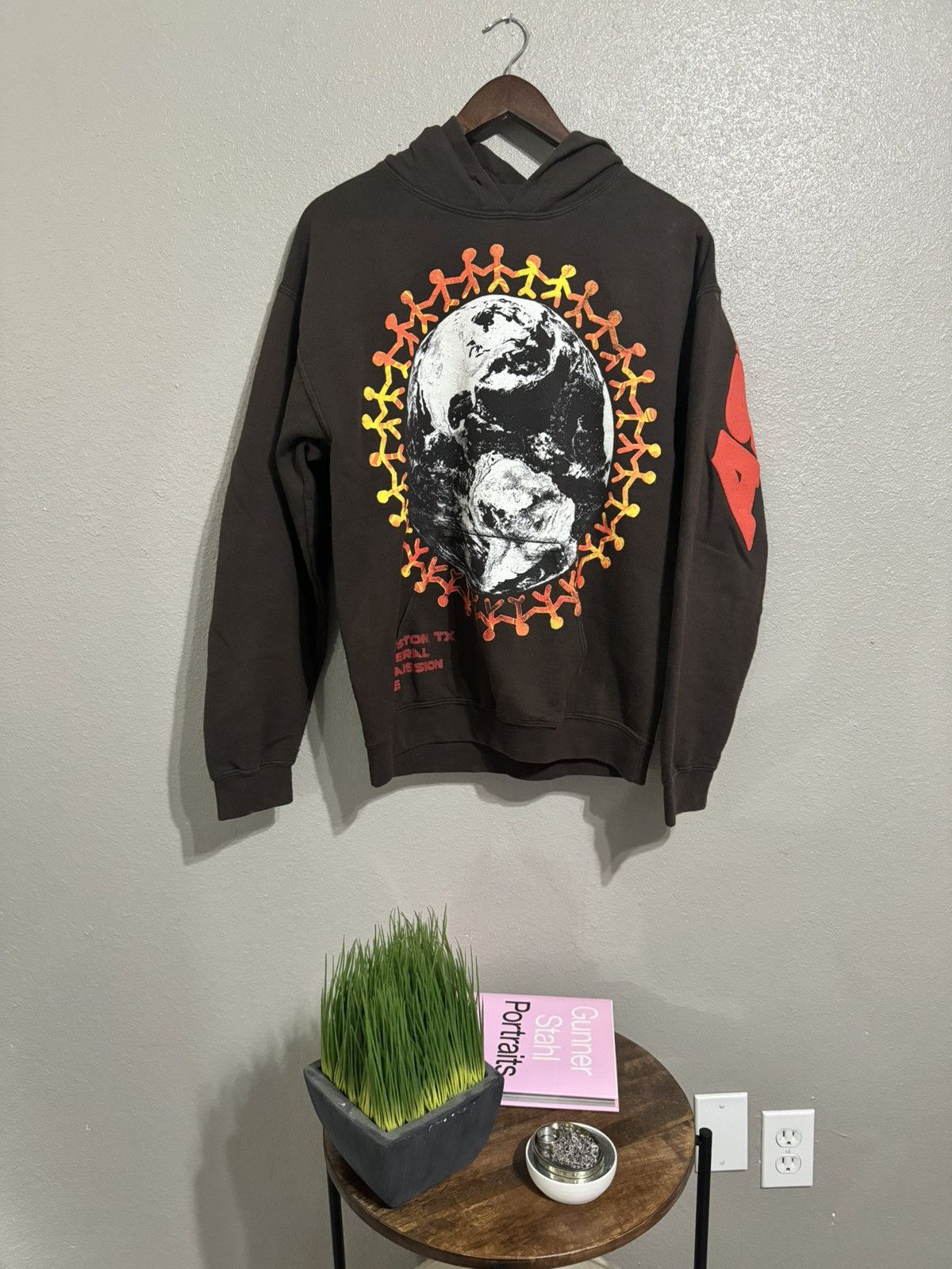 image of 2019 Astroworld Hoodie X Travis Scott in Brown, Men's (Size Small)