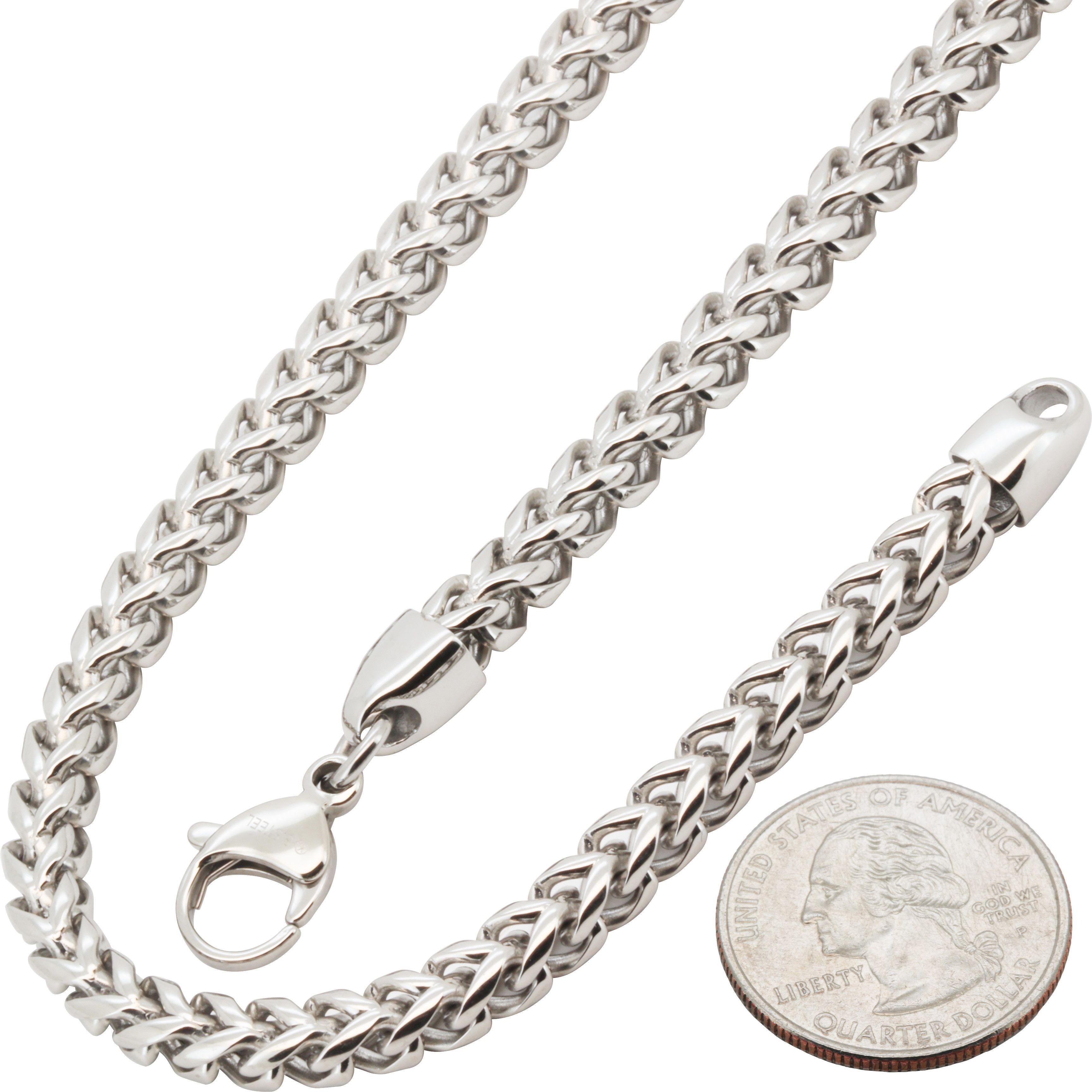 Other 316L Stainless Steel 5mm Smooth Franco Bracelet 8.5” Size ONE SIZE - 2 Thumbnail