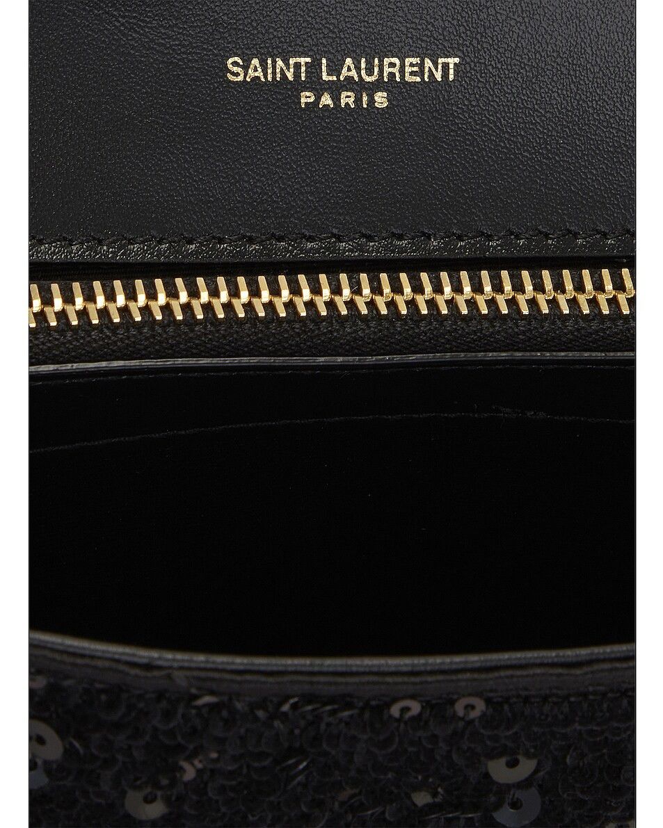 Saint Laurent Paris o1b1hav110724 Size: OS / Small Loulou Sequins Chain Bag Nero Size ONE SIZE - 7 Thumbnail