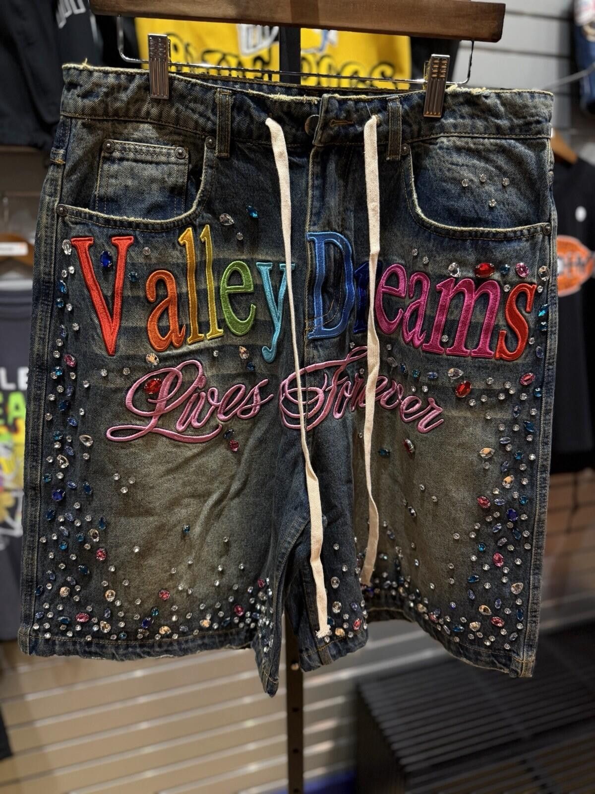 Vale Valley Blue Denim Stone Crystal Shorts Size 30 (Brand New) Size US 30 / EU 46 - 1 Thumbnail