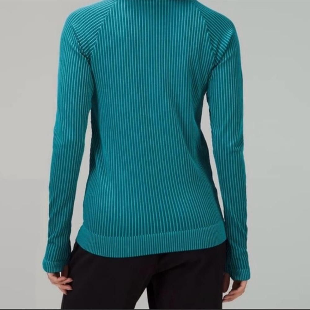 Lululemon Lululemon Rest Less Pullover Rib Green Jasper / Oceanic 10 Size L / US 10 / IT 46 - 2 Thumbnail