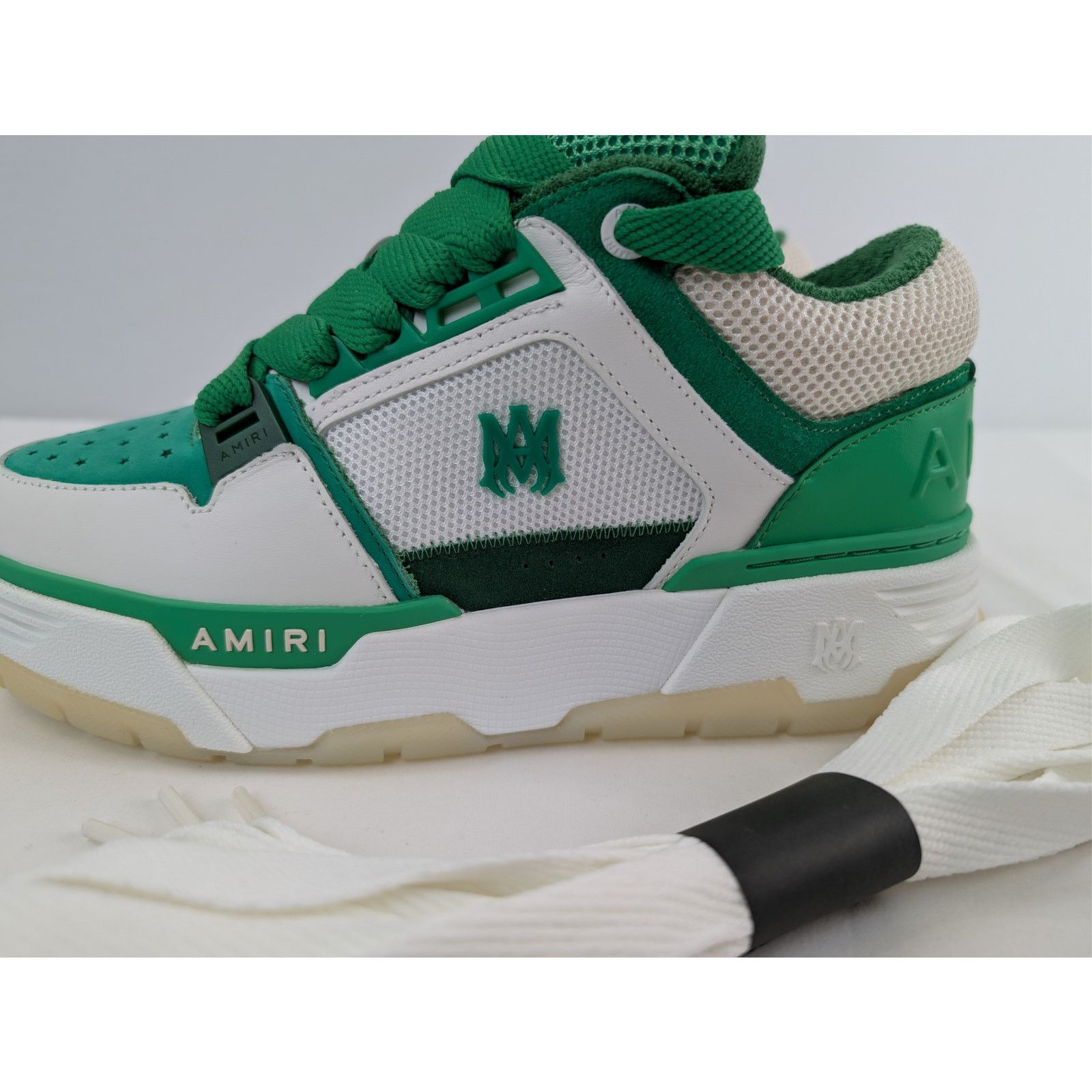 Amiri o1rshd1 MA-1 Low-Top Sneakers in White / Green Size US 7 / EU 40 - 11 Thumbnail