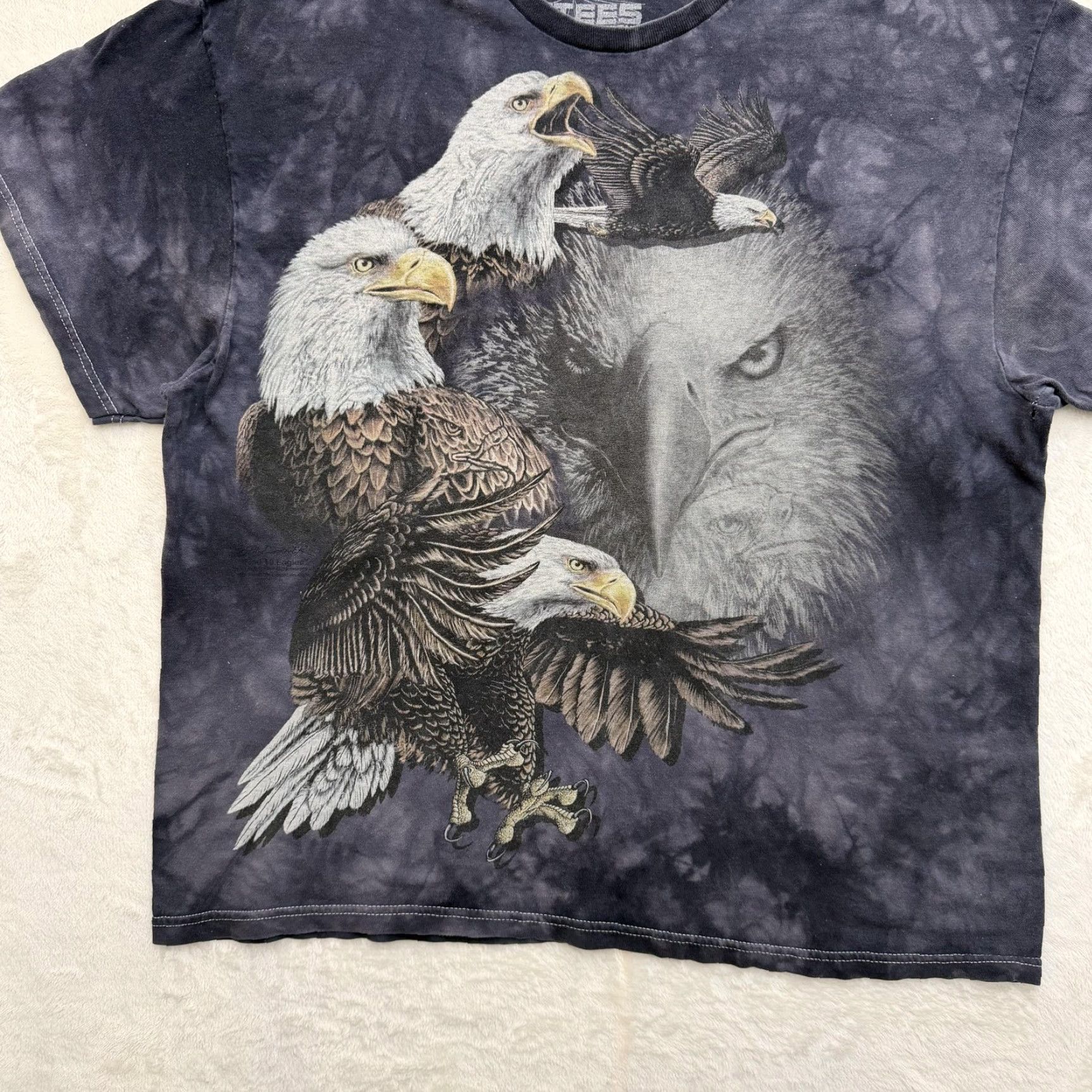 The Mountain VINTAGE The Mountain Shirt Mens XL Black Tie Dye Bald Eagle Graphic Patriotic USA Size US XL / EU 56 / 4 - 6 Thumbnail