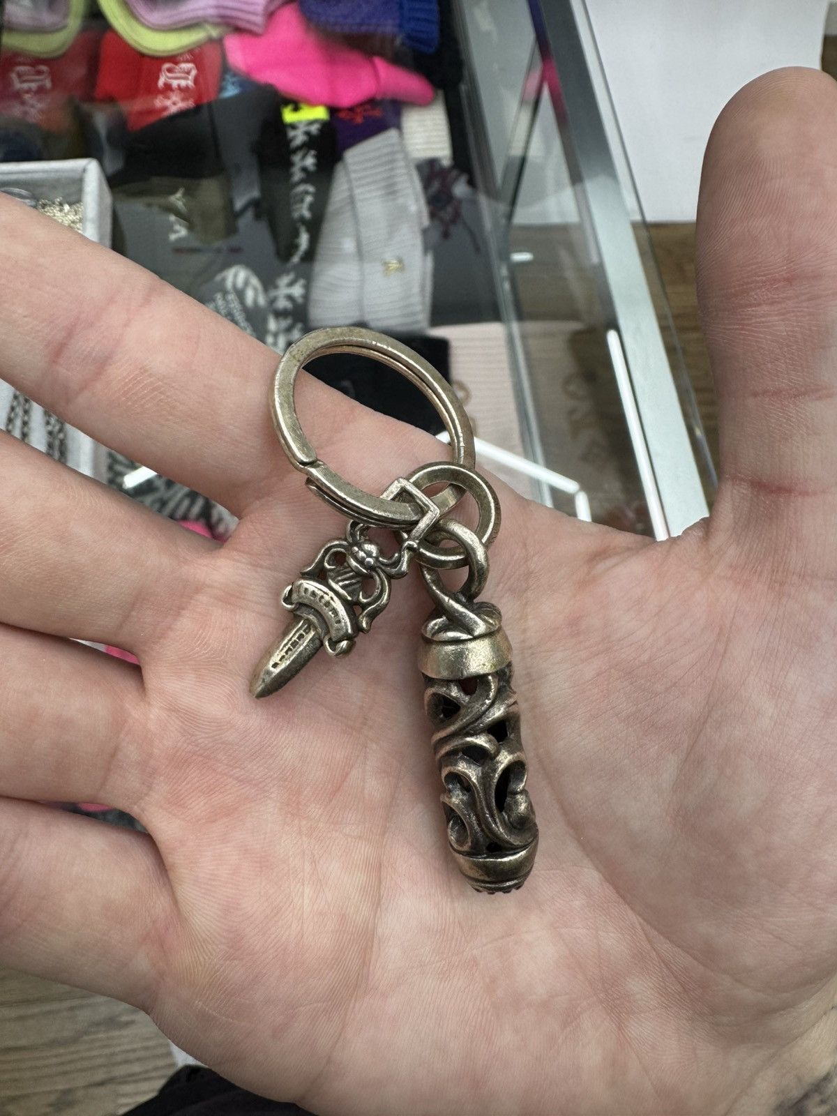 Chrome Hearts Chrome Hearts Dagger + Roller Keychain | Grailed