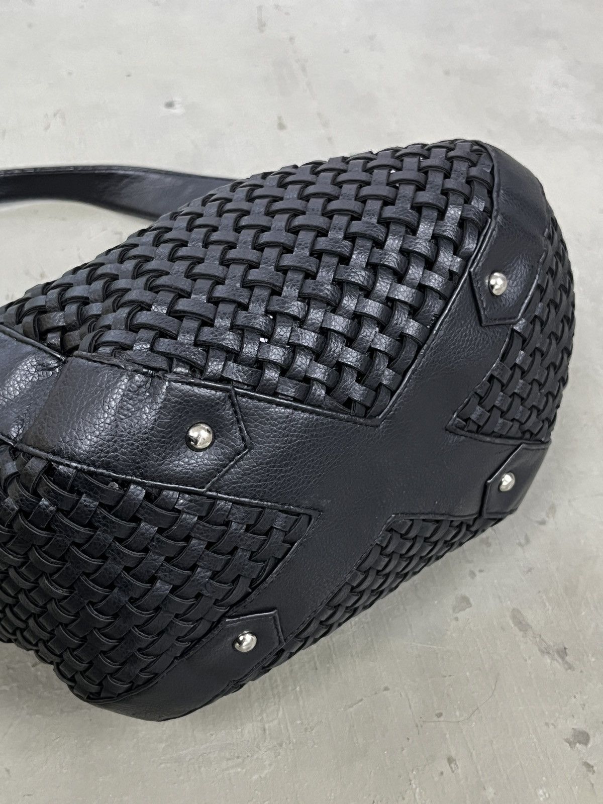 Yohji Yamamoto 2000s Yohji Yamamoto Y’saccs Interaciato Leather Woven Bag Size ONE SIZE - 6 Thumbnail