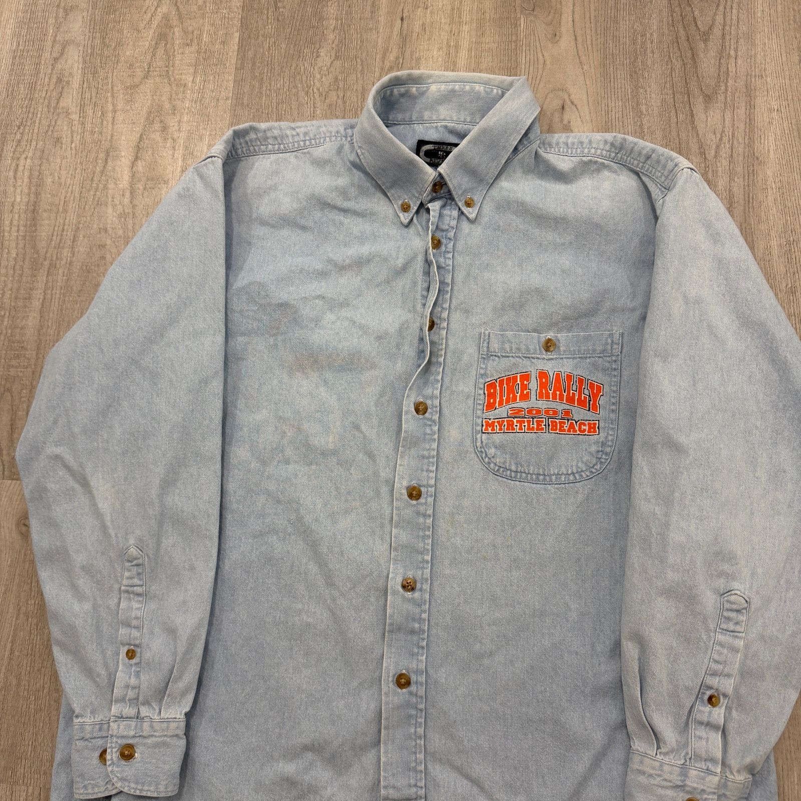 Vintage Vintage Myrtle Beach Bike Rally Denim Shirt Men's 2XL Blue Size US XXL / EU 58 / 5 - 3 Thumbnail