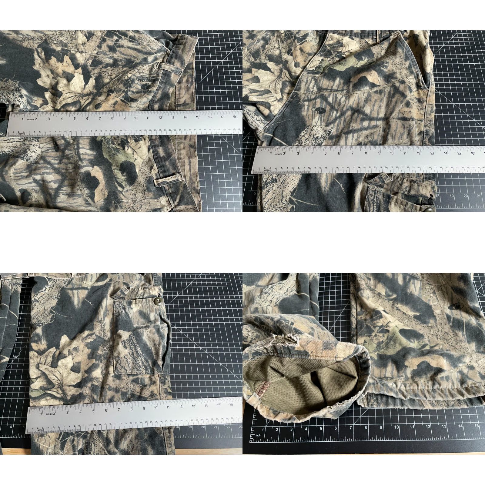 Vintage VINTAGE ScentBlock Cargo Pants Men 36 x 30 Camouflage USA Made Adjustable Green Mossy Oak Breakup 90s Army Outdoor Pants Mens Size US 36 / EU 52 - 8 Thumbnail
