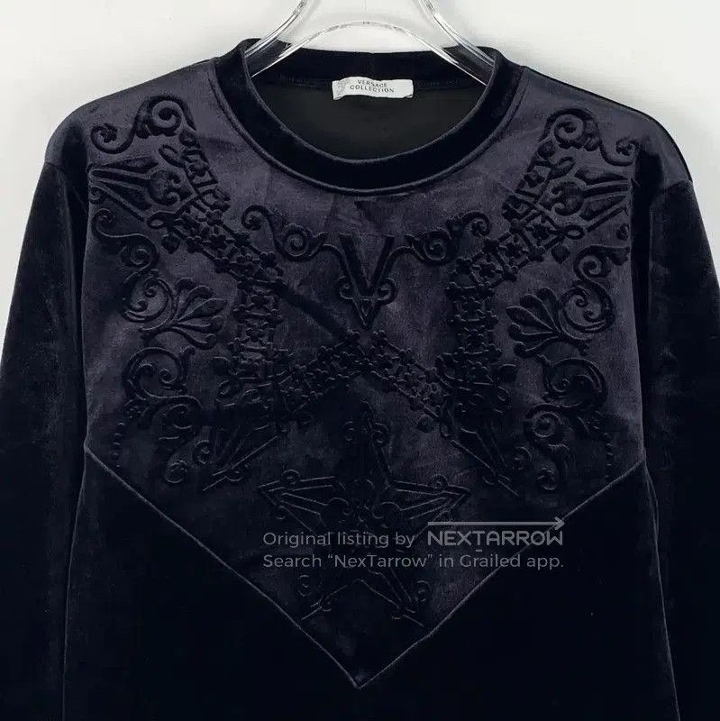 Versace Versace Black Men's Velvet Sweatshirt . Size US S / EU 44-46 / 1 - 4 Thumbnail
