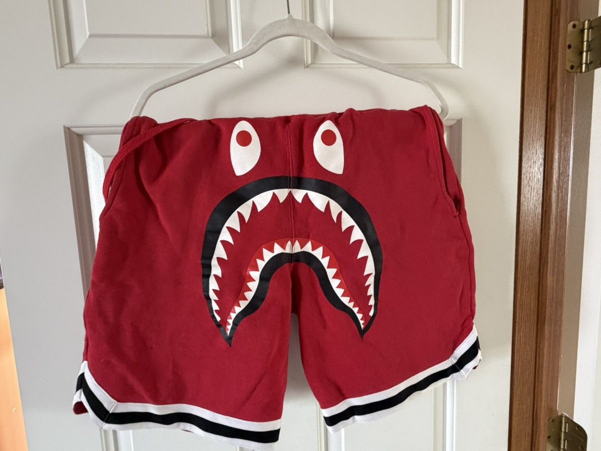Bape Bape Shark basketball sweatshorts Size US 32 / EU 48 - 1 Thumbnail