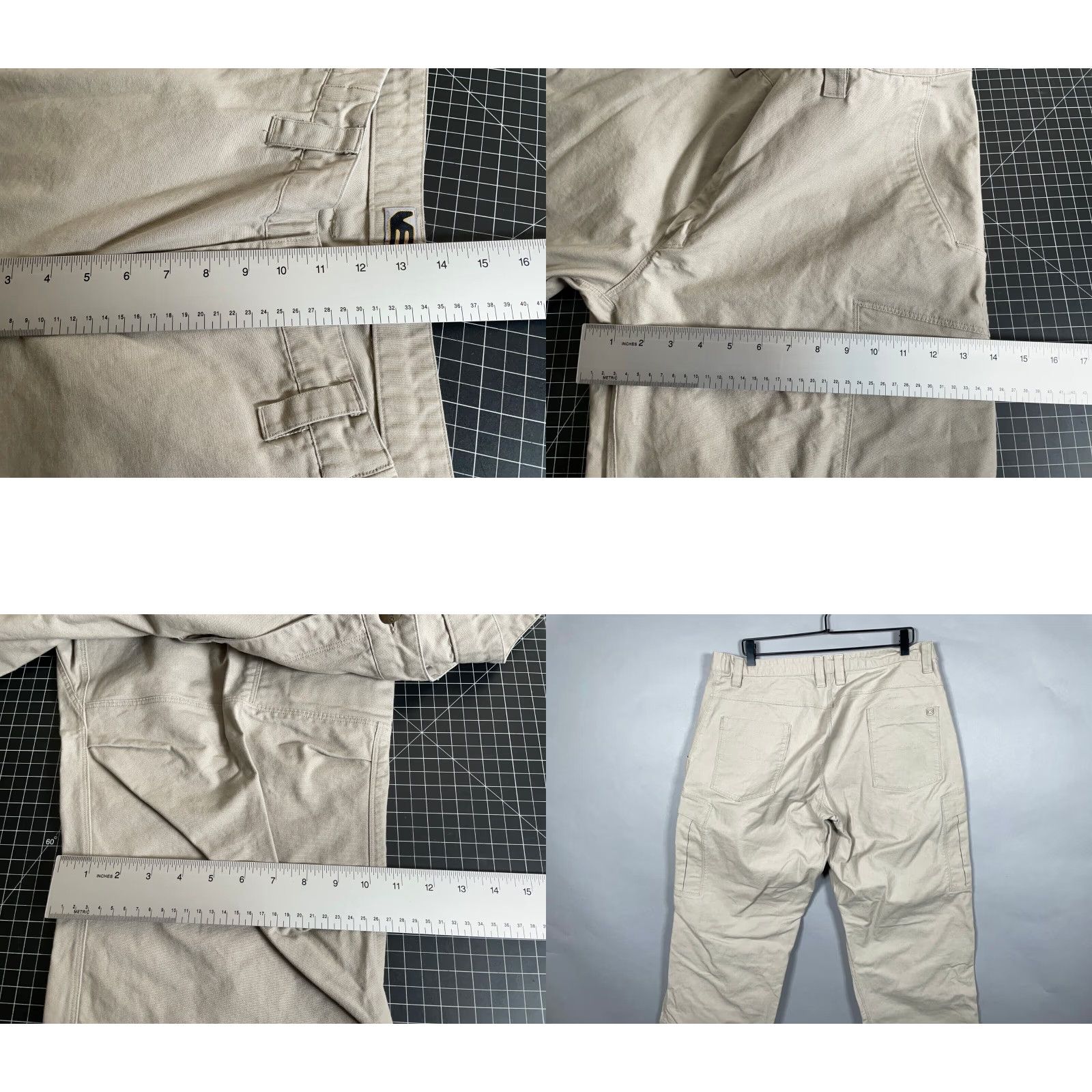 Doublet VINTAGE Vertx Cargo Pants Men's 38x31 Beige Utility Workwear Straight Leg 40x32 Tag Mens Pants Size US 38 / EU 54 - 8 Thumbnail