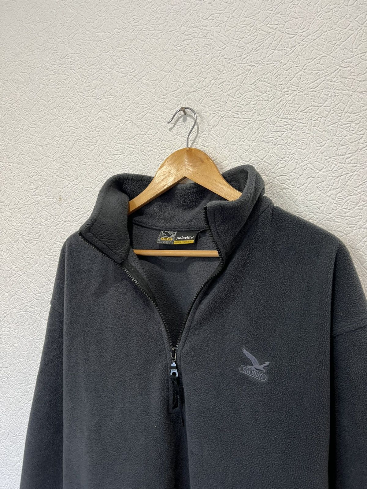 SALEWA Vintage Salewa Grey Fleece Sweatshirt 1/4 Zip Up Mens Size US XL / EU 56 / 4 - 3 Thumbnail