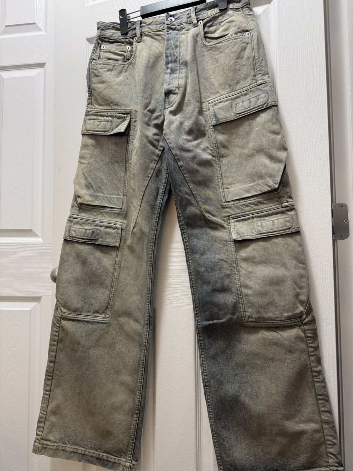 Rick Owens Drkshdw Rick Owens DRKSHDW Double Cargo Bela Jean Mineral Pearl Size US 31 - 3 Thumbnail