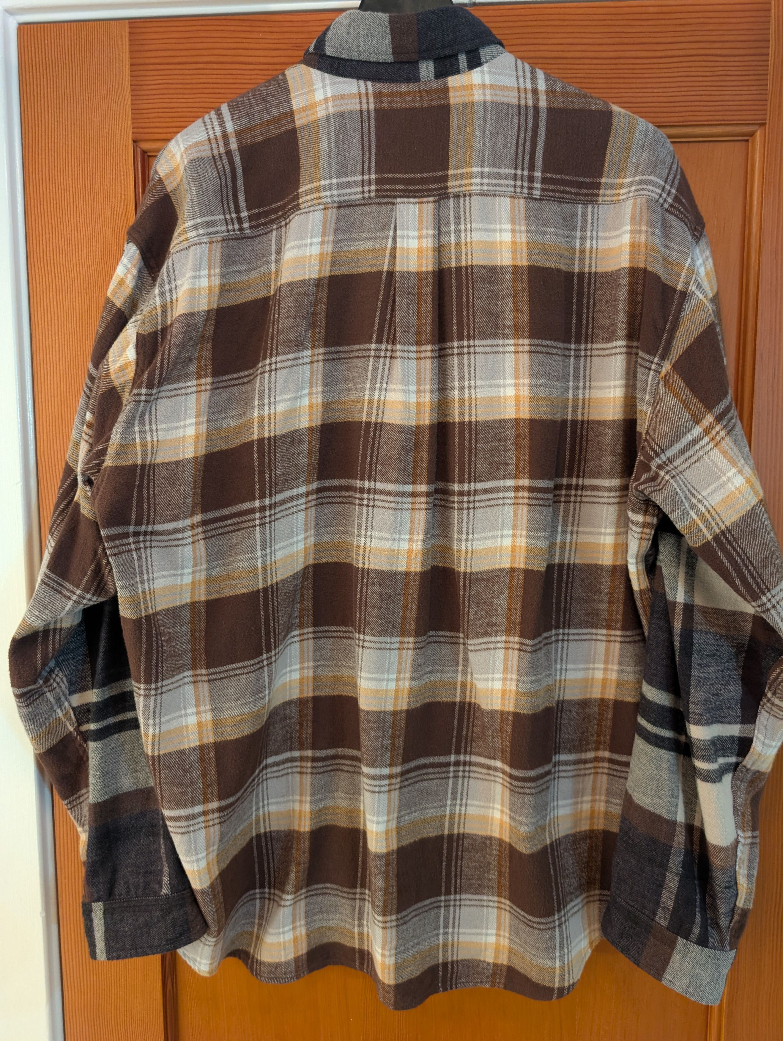 Toyo Enterprises Gold Cotton Nel Check Switch BD Shirt Size US L / EU 52-54 / 3 - 3 Thumbnail