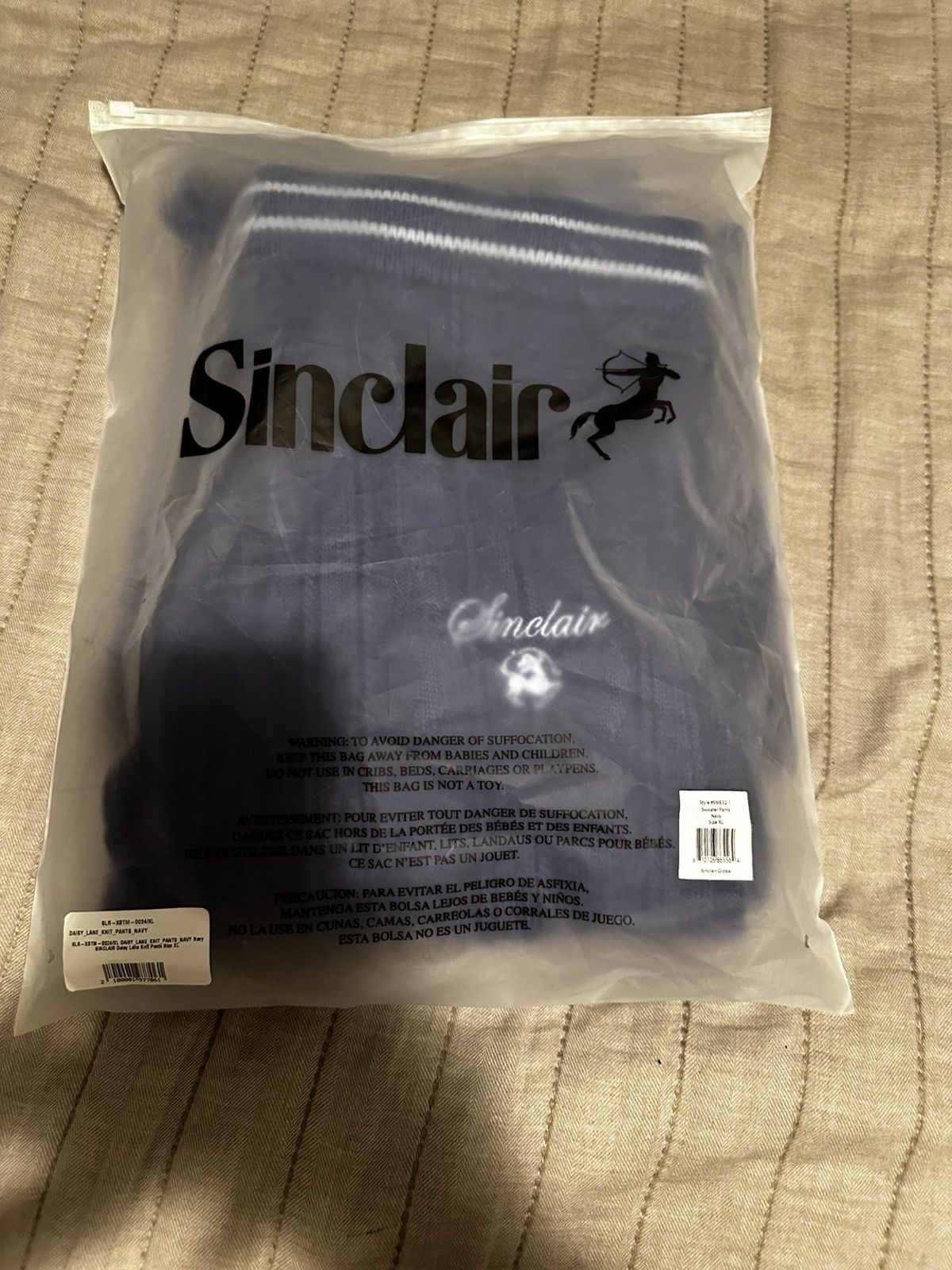 Sinclair Global Sinclair Knit Blue Sweatpants Size US 38 / EU 54 - 6 Thumbnail