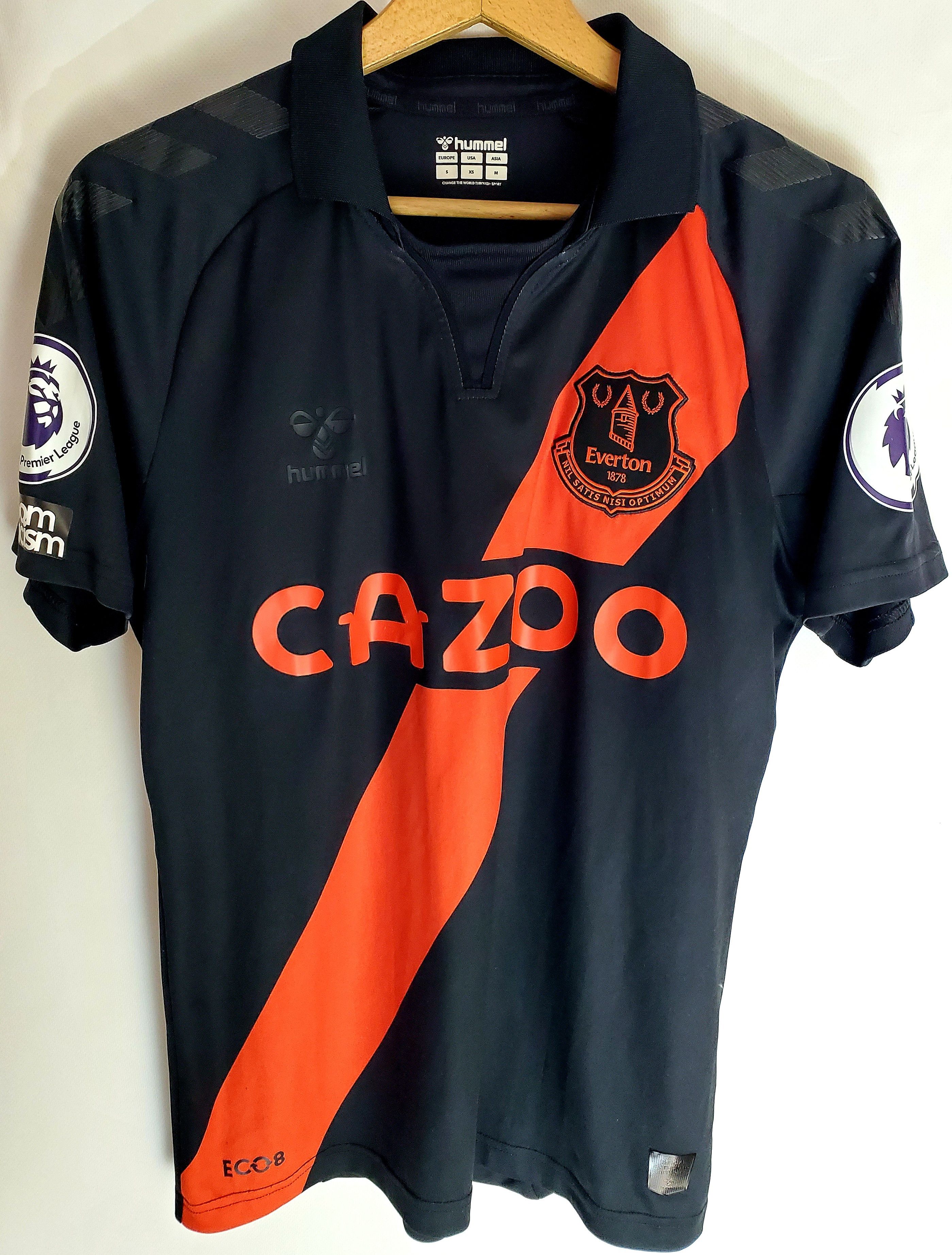 Hummel Everton 2021-22 Away Shirt #11Demarai Gray perfect condition Size US S / EU 44-46 / 1 - 2 Thumbnail