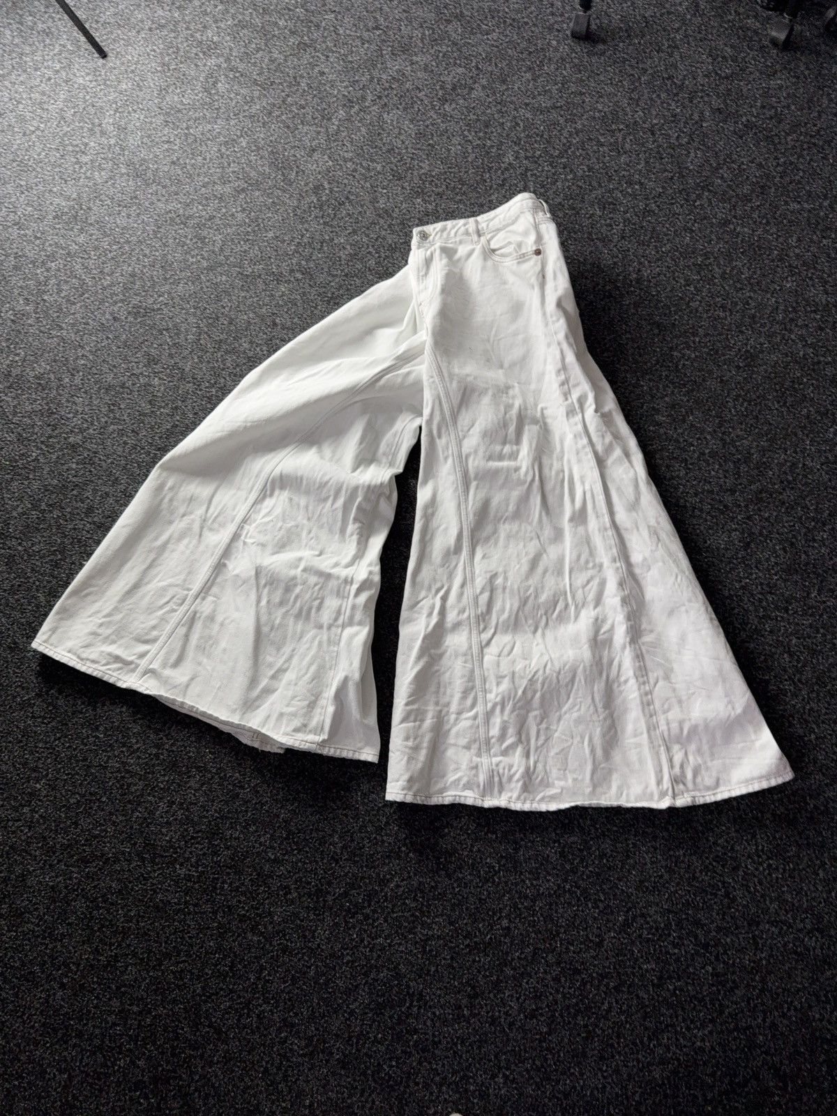 Diesel D-Spritz White Extreme Flare Bootcut Jeans Y2K Italy