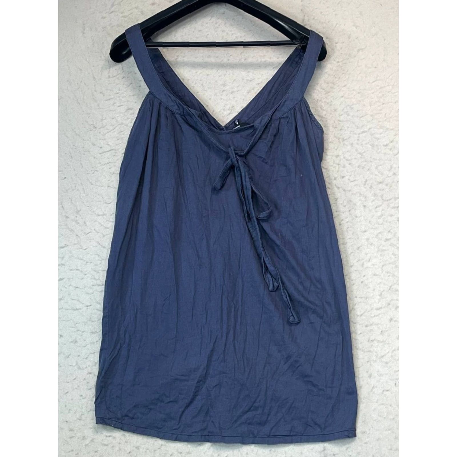 Hurley Hurley Sundress Dress Knee Length V-Neck Sleeveless Solid Blue Cotton Blend Women S Casual Party/Cocktail Travel Sundress Women S Size S / US 4 / IT 40 - 2 Thumbnail