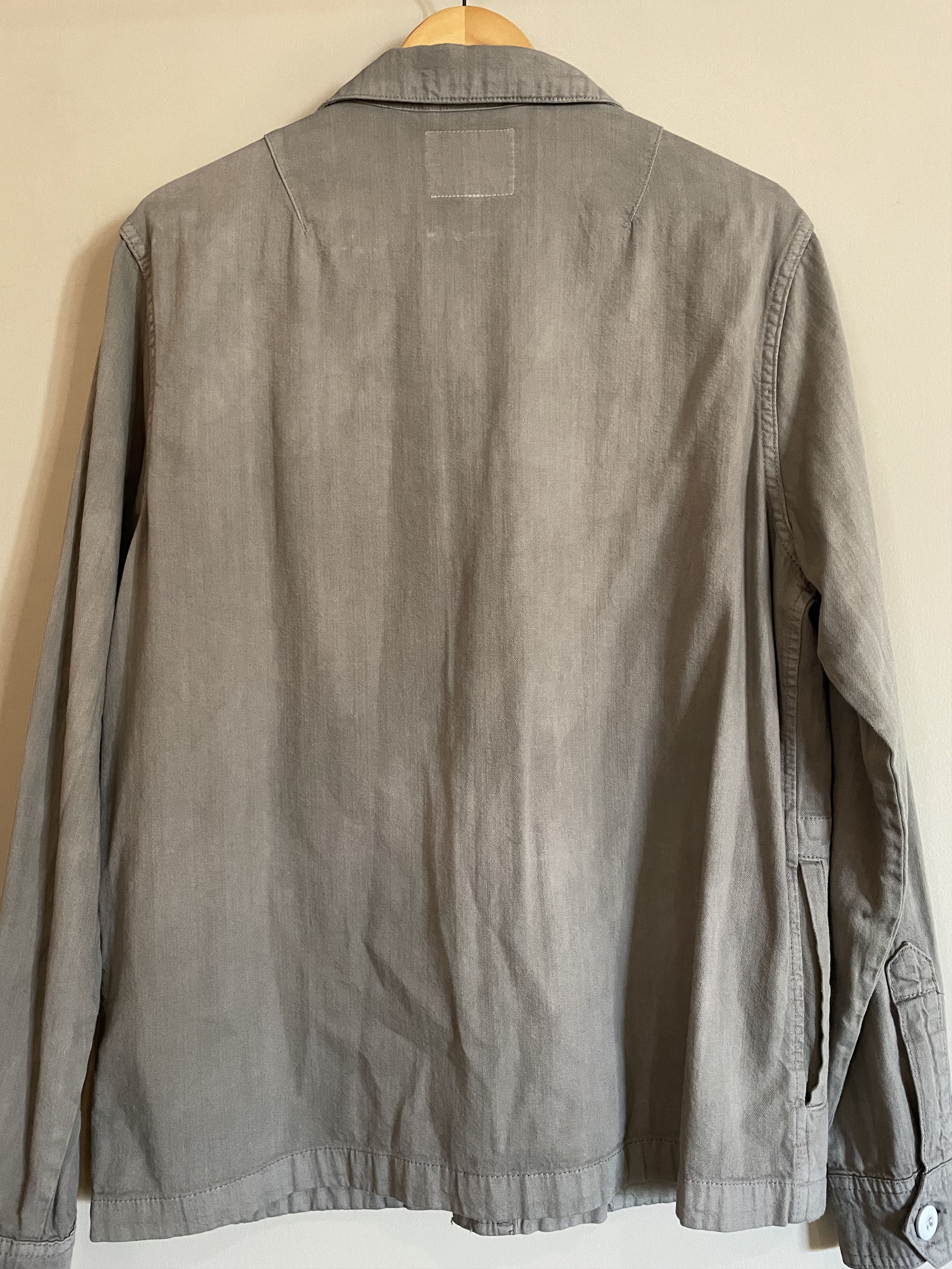 Lucky Brand Lucky Brand Gray Taupe Cotton Overshirt, Men's Large Size US L / EU 52-54 / 3 - 3 Thumbnail