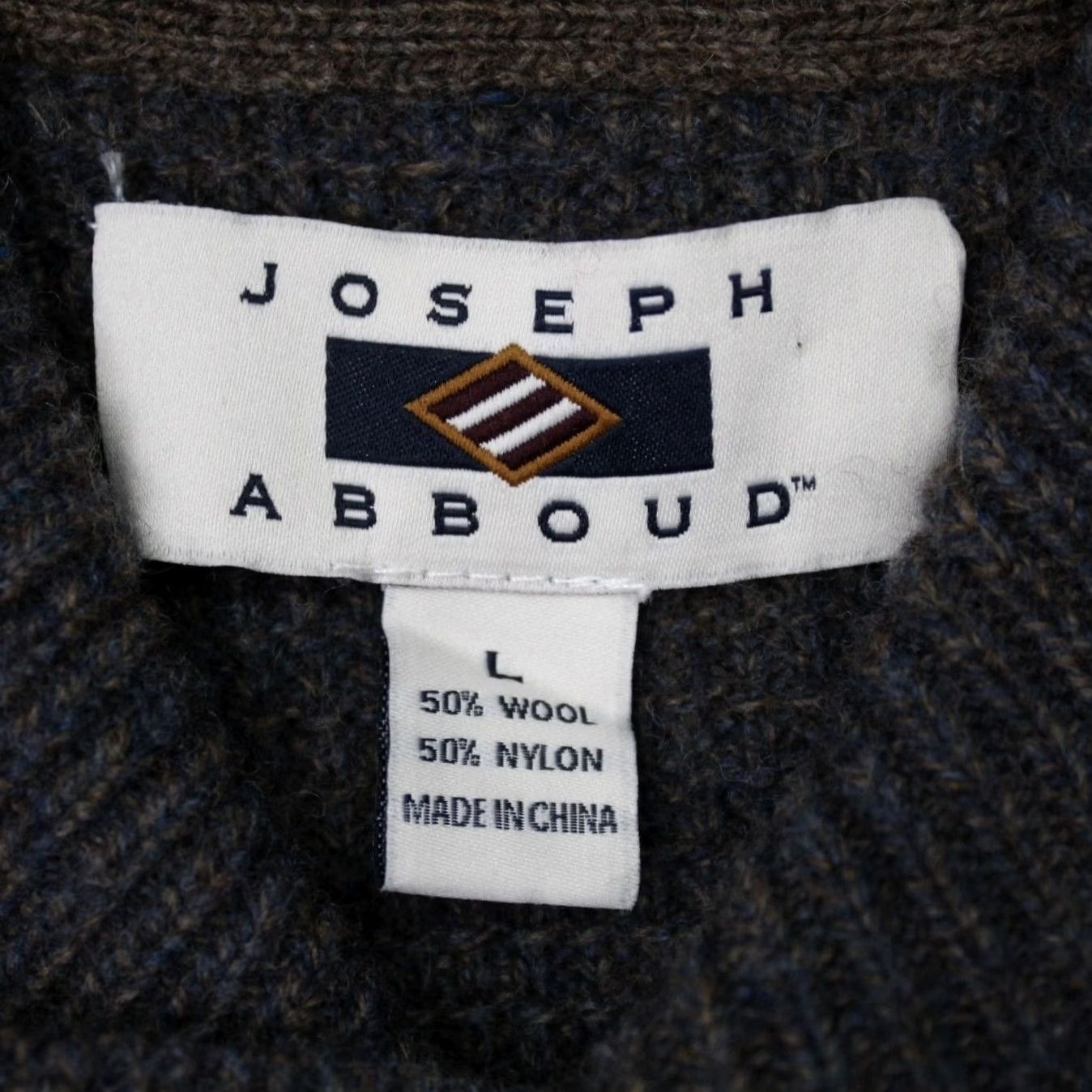 Joseph Abboud Joseph Abboud Sweater Mens Large Gray Shawl Neck Wool/Nylon Pullover Sweatshirt Shirt Size US L / EU 52-54 / 3 - 7 Thumbnail