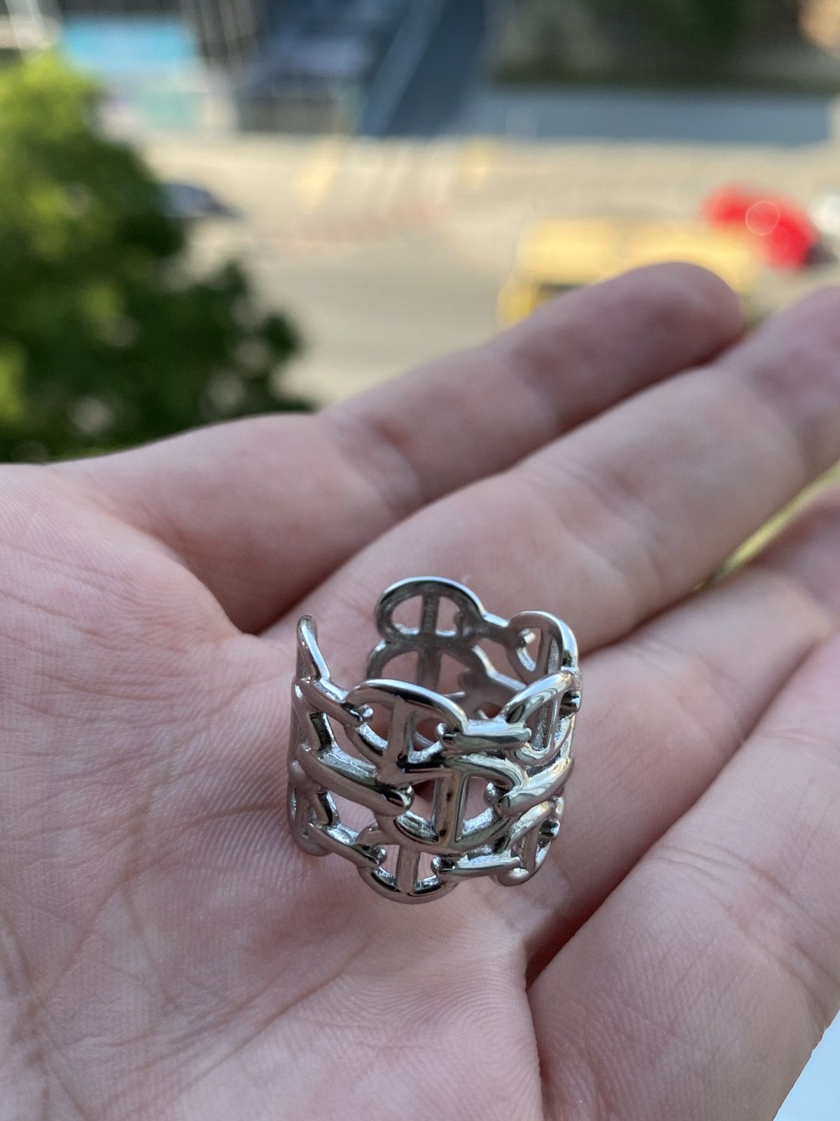 Hermes Hermes steel ring Size ONE SIZE - 6 Thumbnail