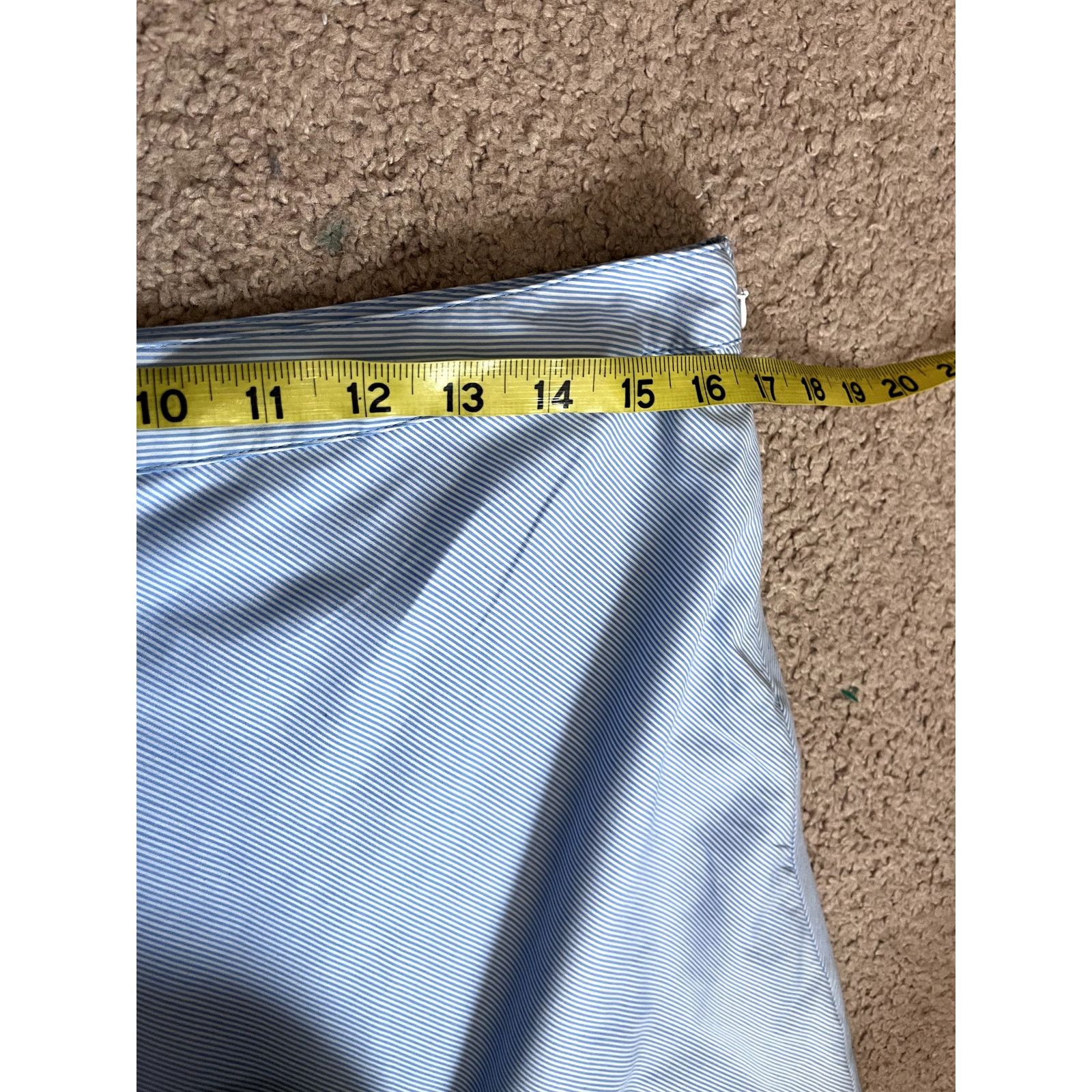 Tommy Hilfiger Blue Pinstripe Women's Tommy Hilfiger Skirt 10 Size 32" / US 10 / IT 46 - 4 Thumbnail