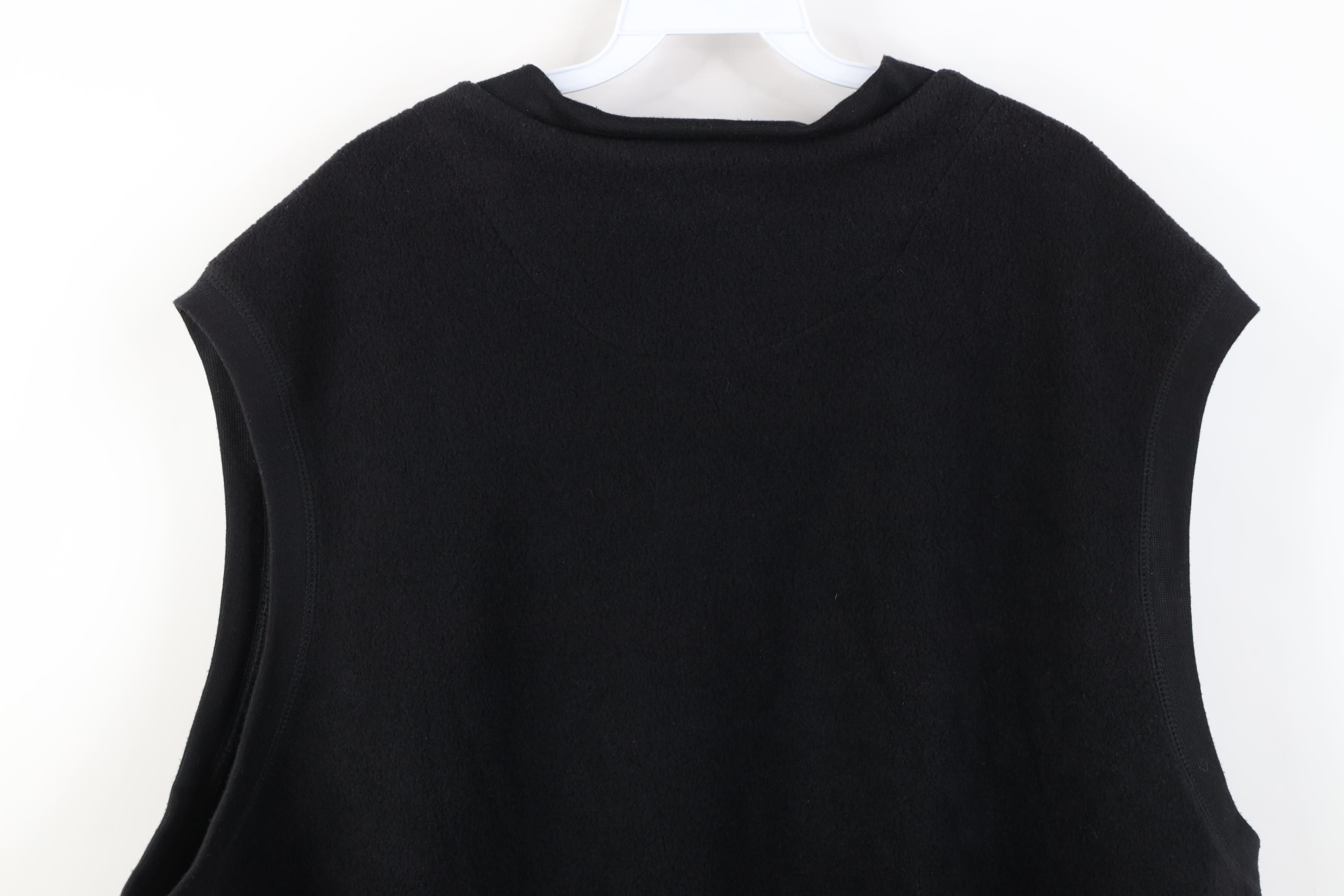 Vintage Vintage 90s Streetwear Fleece V-Neck Sweater Vest Black Size US XXL / EU 58 / 5 - 9 Thumbnail