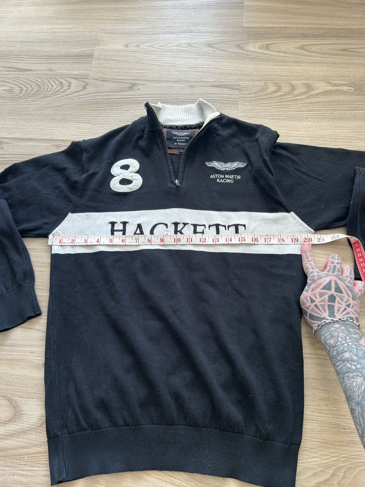 Hackett Hackett Aston Martin Quarter Zip F1 Racing Sweater Size US L / EU 52-54 / 3 - 6 Thumbnail