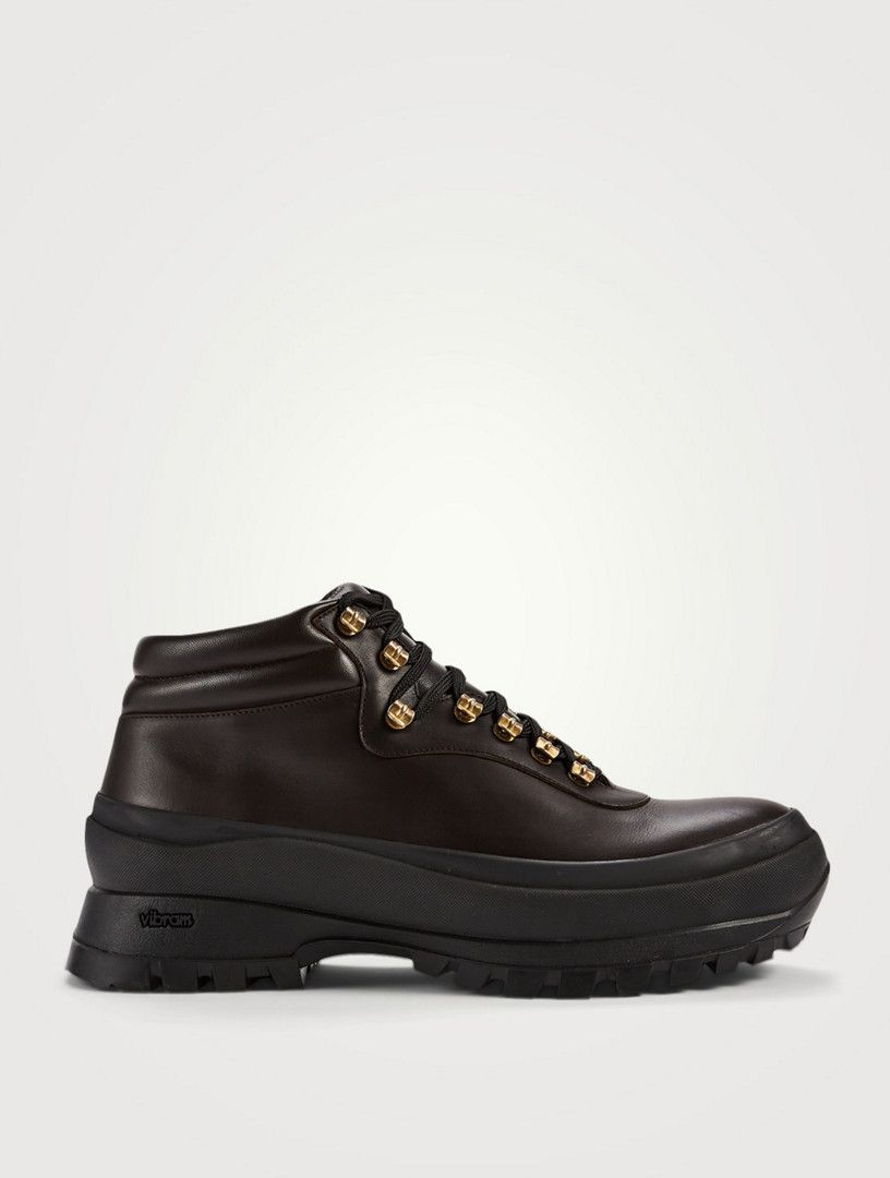Jil Sander o1y1025 Ankle Boots in Dark Brown Size US 5 / IT 35 - 1 Thumbnail