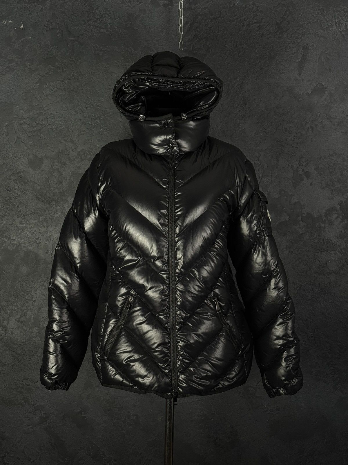 Moncler Moncler Black Brouel Hooded Quilted Jacket Goose Down Size 5 Size L / US 10 / IT 46 - 2 Thumbnail