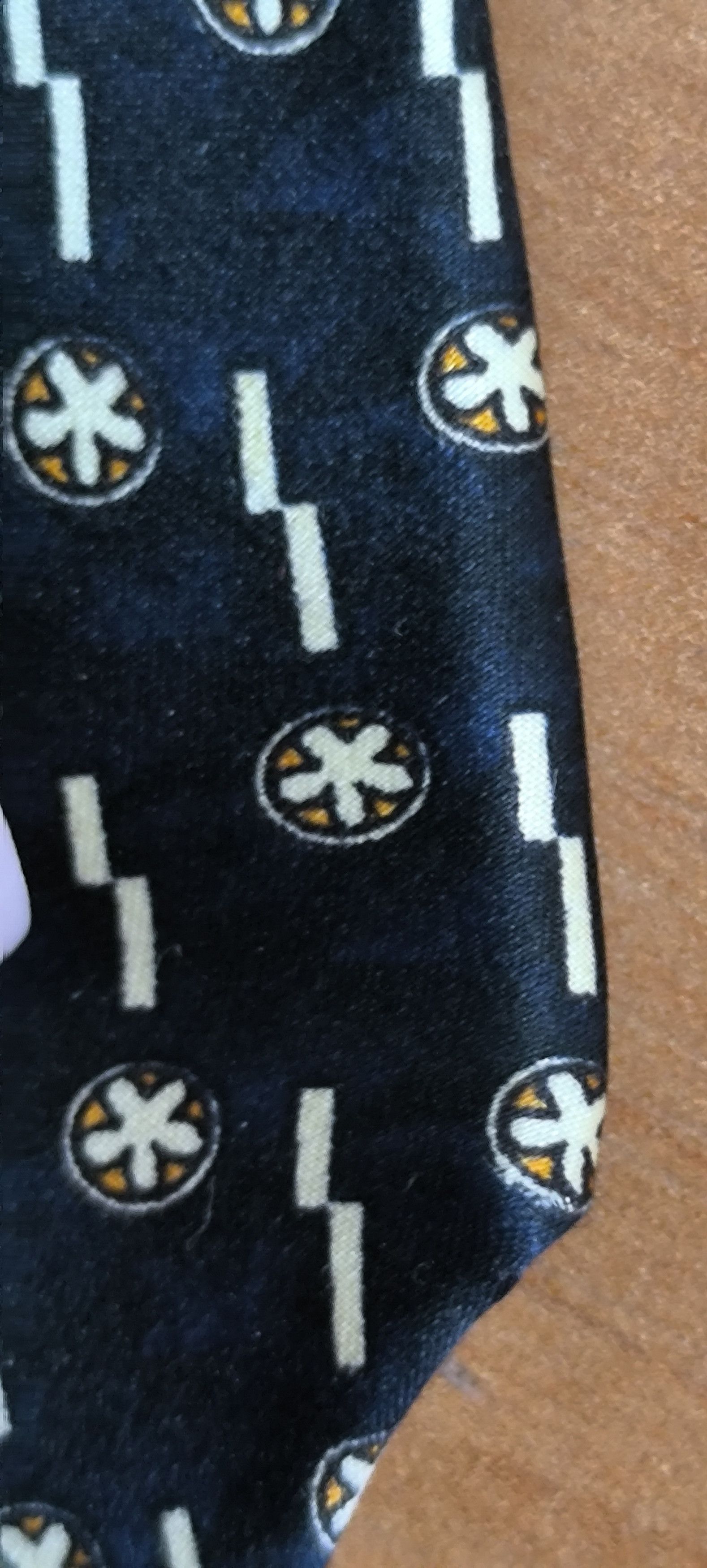 Versace Versace V2 Classic Men’s Silk Tie Blue Abstract Medusa Logo Size ONE SIZE - 14 Thumbnail