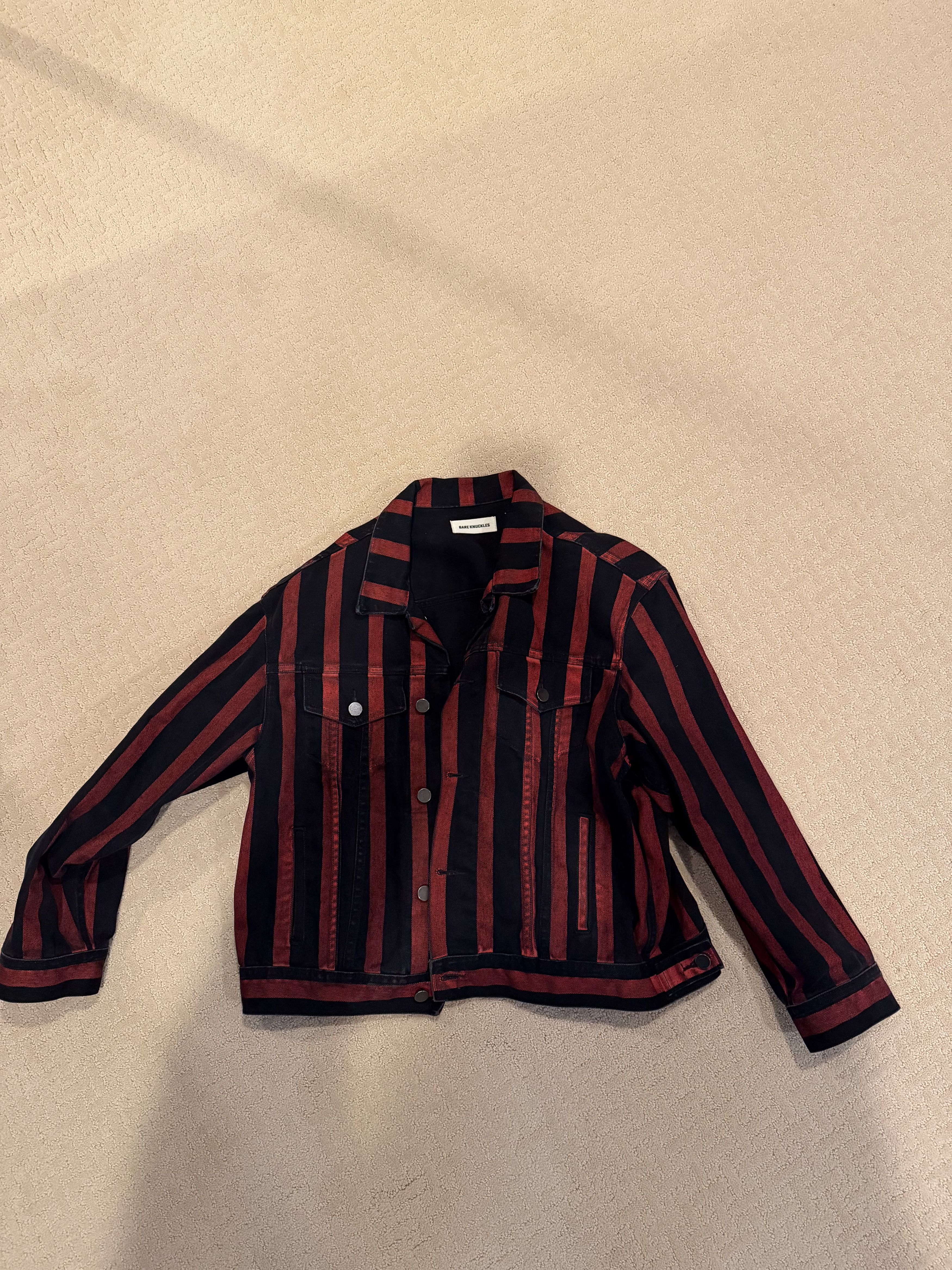 Bare Knuckles Bare Knuckles Striped Denim Jacket Size US L / EU 52-54 / 3 - 1 Thumbnail