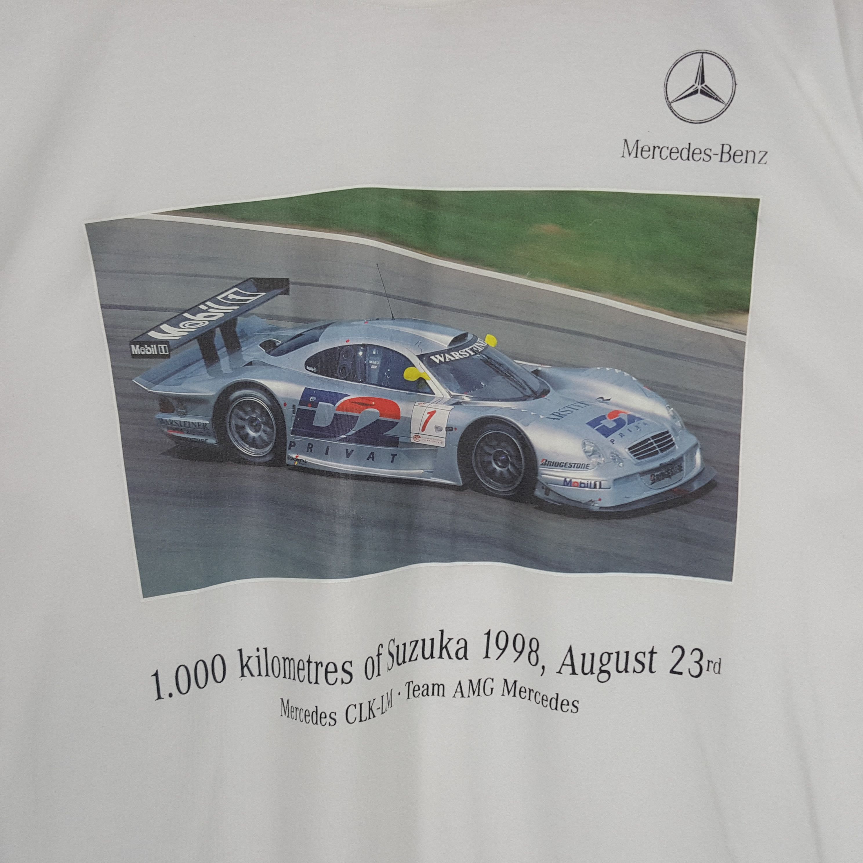 Mercedes-Benz × Vintage Vintage Mercedes - Benz German Racing Team Tshirt Size US M / EU 48-50 / 2 - 2 Thumbnail