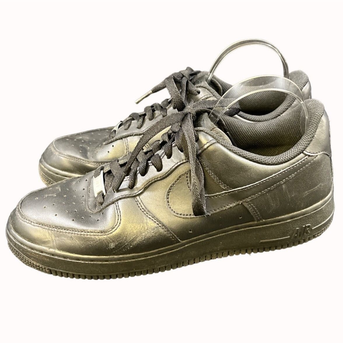 Nike Nike Air Force 1s Men's Black Shoes/Sneakers Sz 10 SKU 4906 Size US 10 / EU 43 - 3 Thumbnail