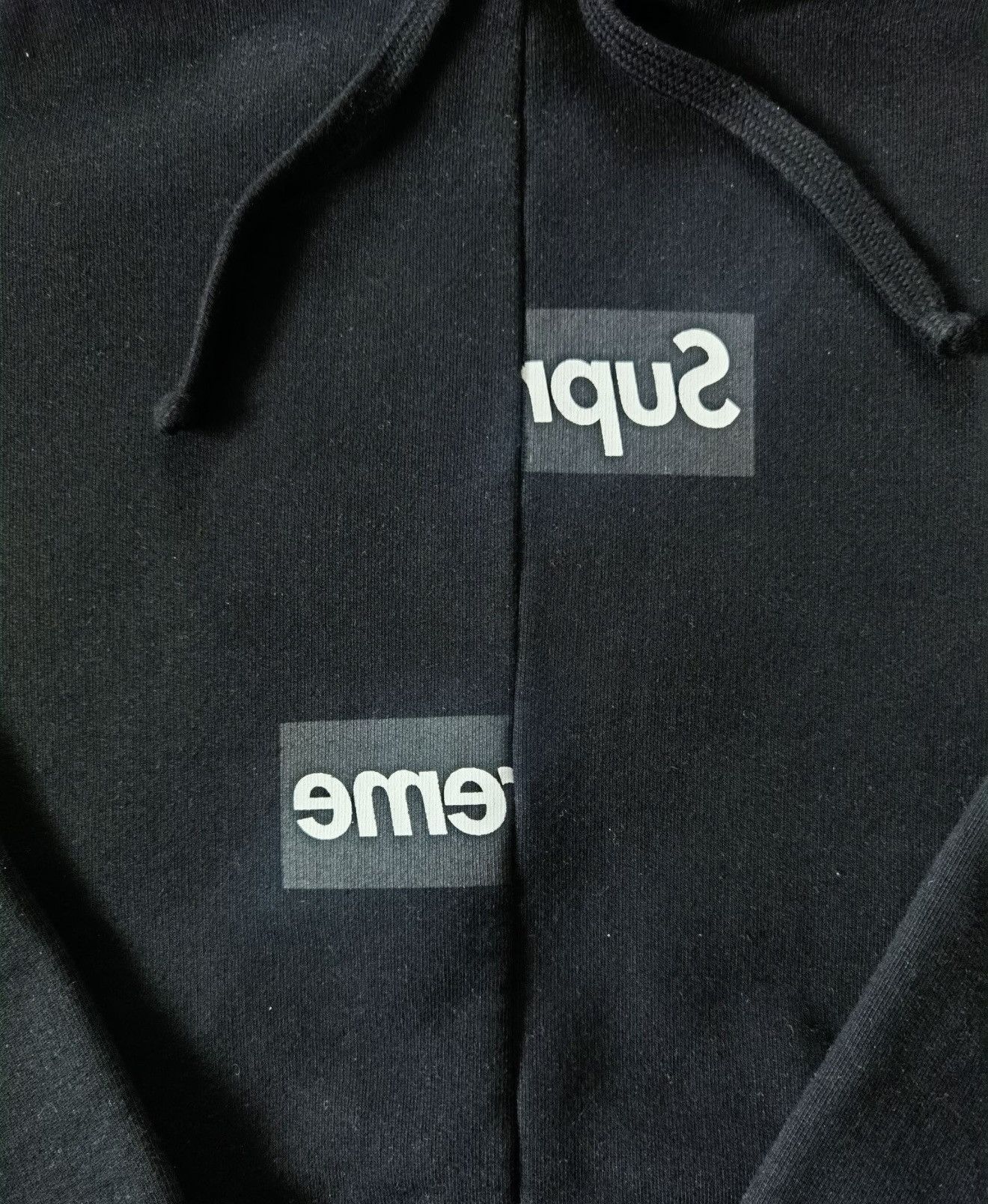Comme des Garcons Supreme cdg split box logo hoodie sweatershirt Size US M / EU 48-50 / 2 - 6 Thumbnail