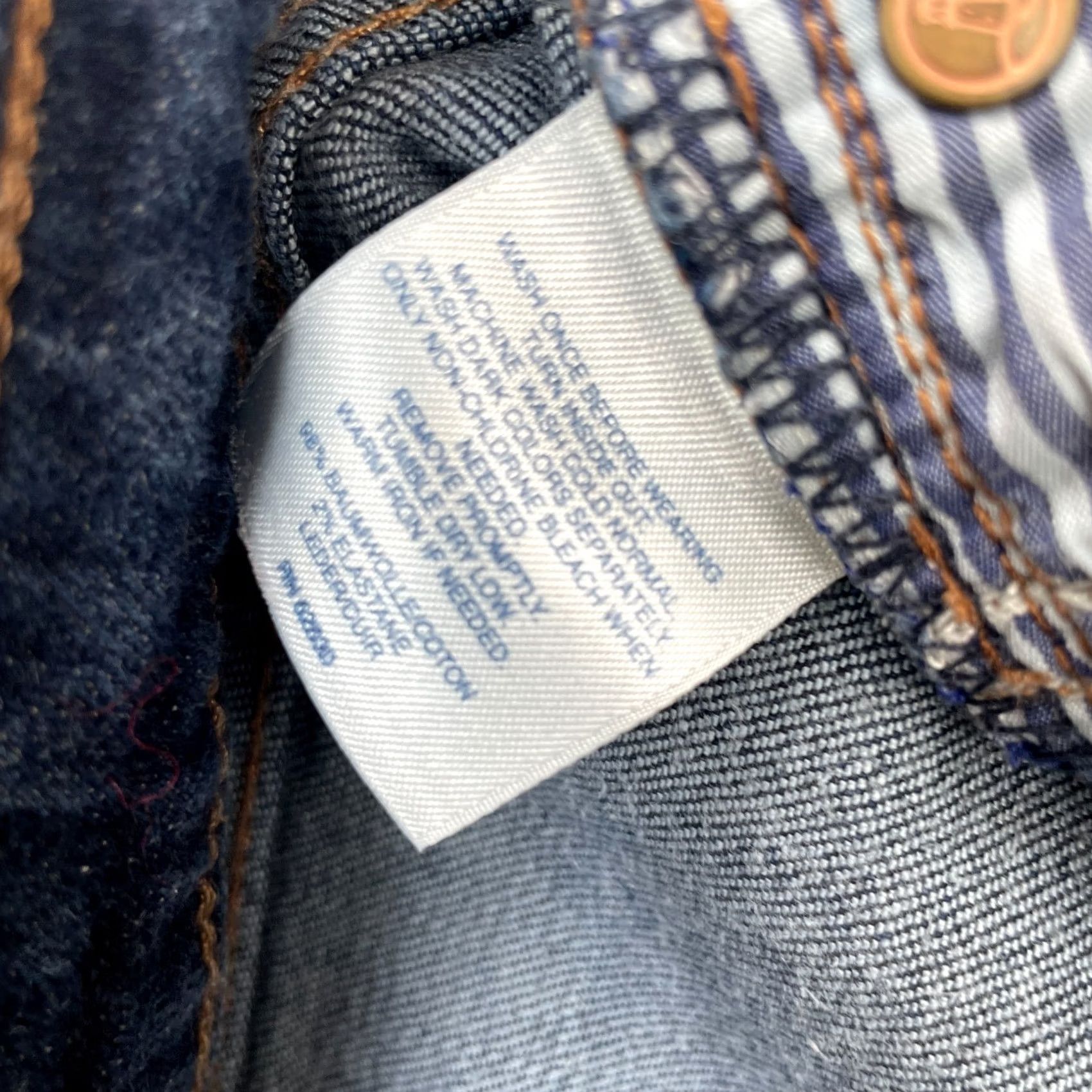 Lands' End Lands' End Jeans Womens 14P Blue Slim Leg Denim Stretch Cotton 5-Pocket Zip Button Logo City Preppy Size 24" / US 00 / IT 34 - 6 Thumbnail