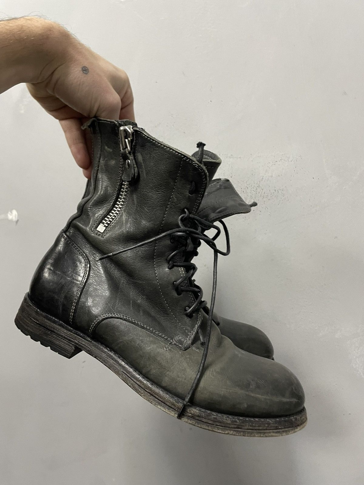 MoMA Mona avant garde combat leather boots hype Size US 5.5 / EU 38 - 7 Thumbnail