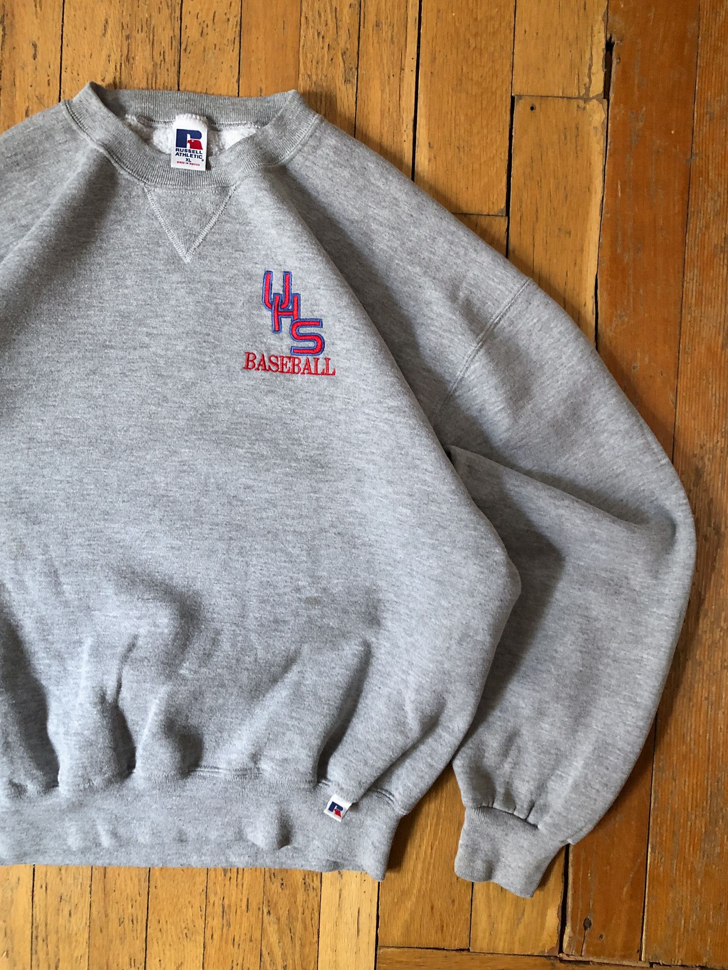 Russell Athletic × Vintage 90s Boxy UHS Baseball Russell Athletic Sweatshirt Size US XL / EU 56 / 4 - 1 Thumbnail