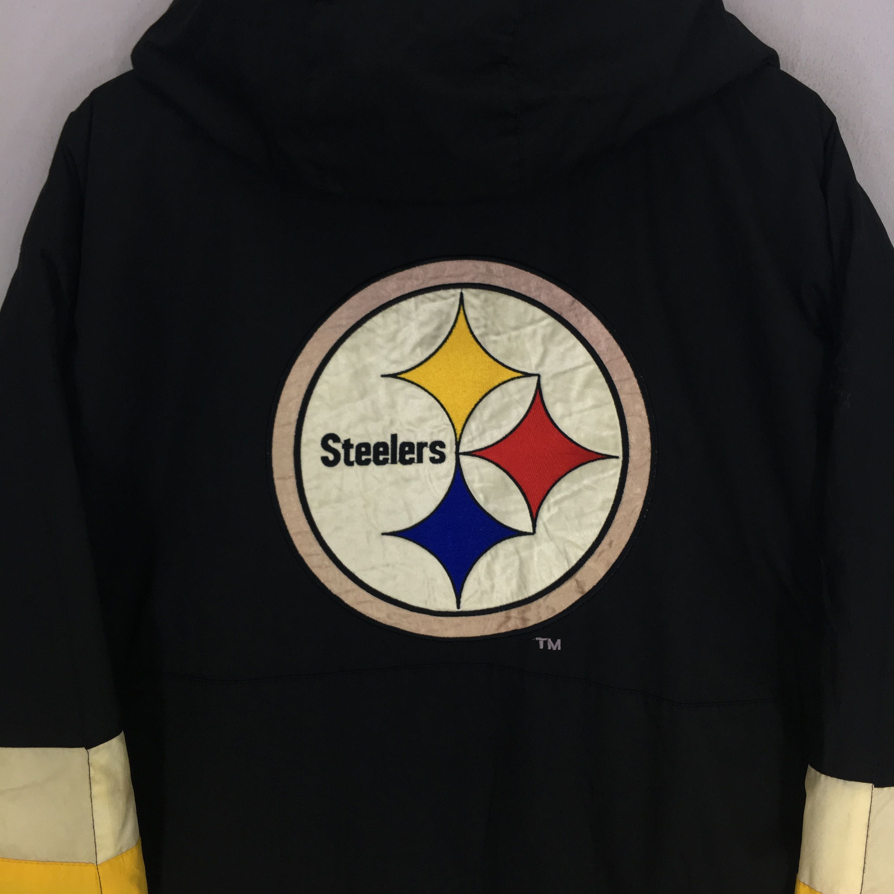 NFL Vintage 90's Pittsburgh Steelers Reversible Bomber Jacket Size US L / EU 52-54 / 3 - 9 Thumbnail