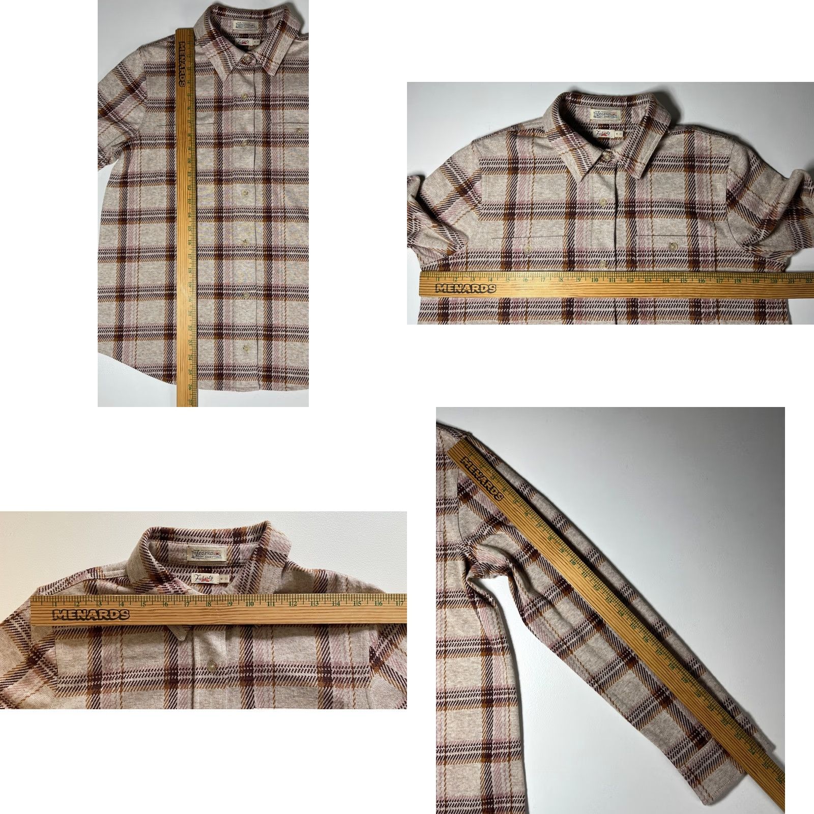 Faherty Faherty Women's Legend Sweater Shirt Plaid M Brown Long Sleeve Button Up Casual Workwear Turf City Designer Womens Size M / US 6-8 / IT 42-44 - 8 Thumbnail