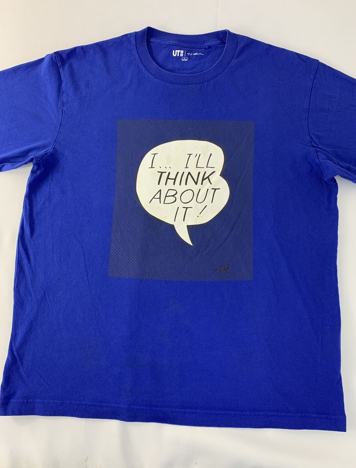Japanese Brand Roy Lichtenstein Think About It Humor Quotes Pop Art Tee Size US XL / EU 56 / 4 - 3 Thumbnail