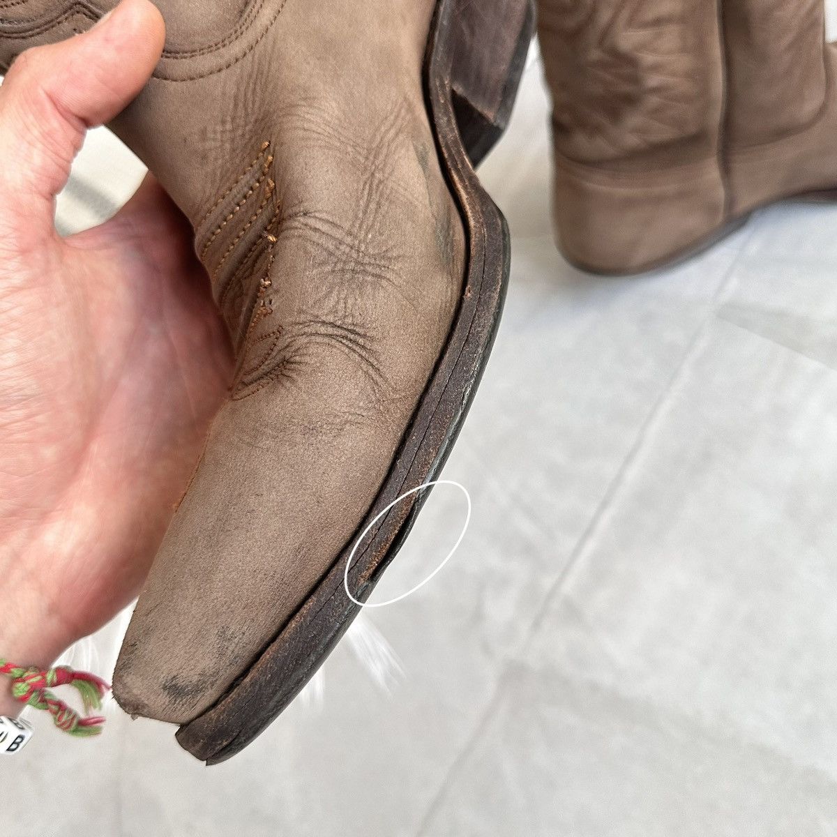 Cowboy Equipment Vintage Sancho Western Cowboy Boots Biker Celine Vibe Size US 9 / EU 42 - 23 Thumbnail