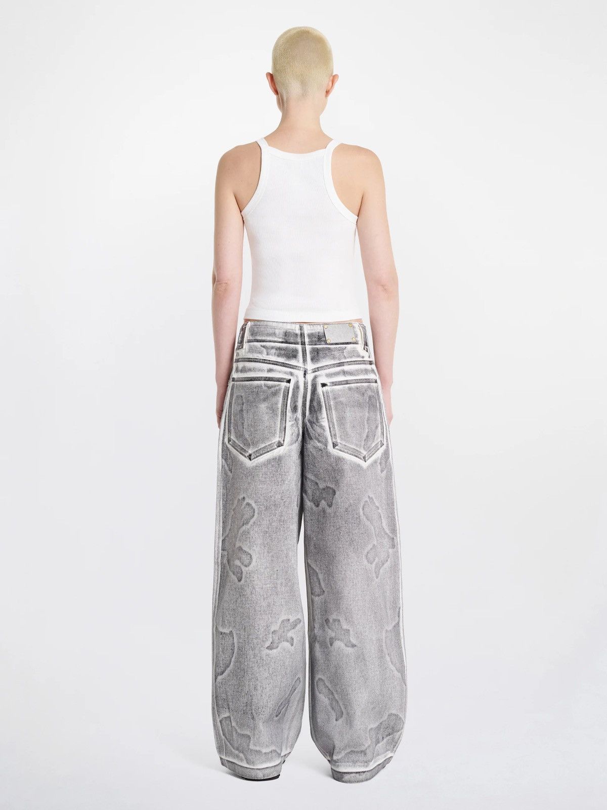 Dion Lee Coated Baggy Jeans