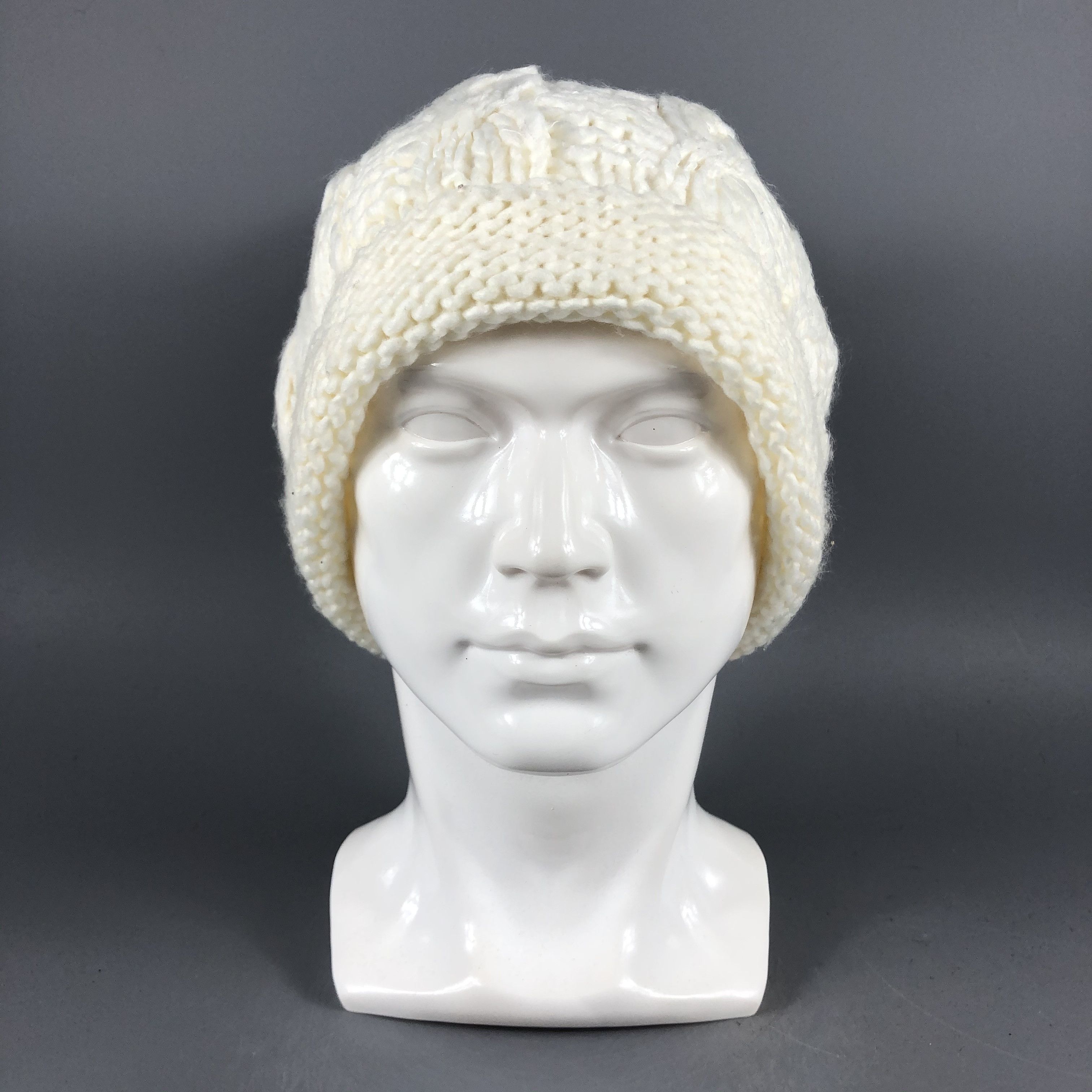 Japanese Brand × Vintage Womens Swimmer Cable Knit Beanie Snow Hat Snow Cap -D1070 Size ONE SIZE - 1 Thumbnail