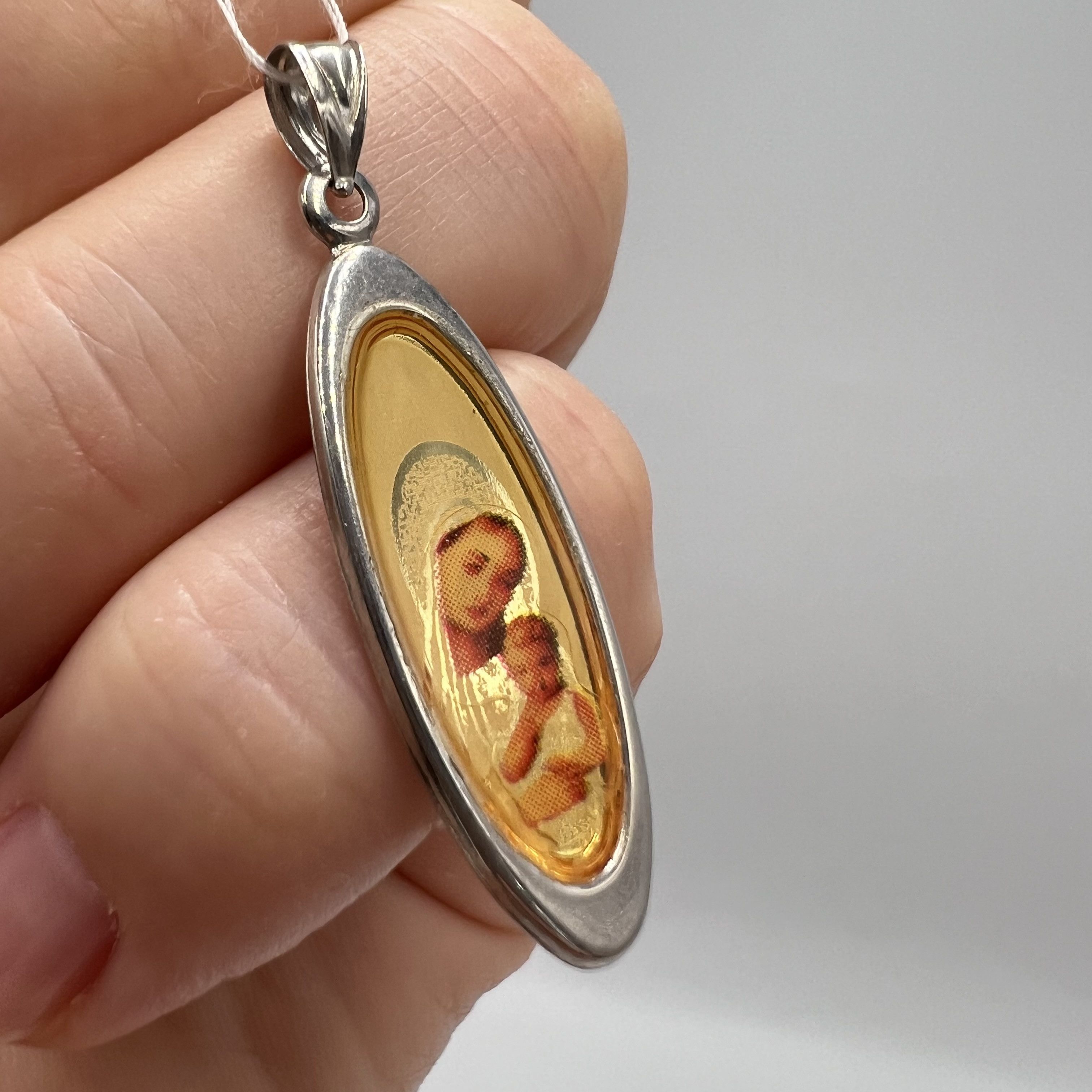 Vintage Vintage Pendant Icon Sterling Silver 925 Enamel 1.44gr Size ONE SIZE - 4 Thumbnail
