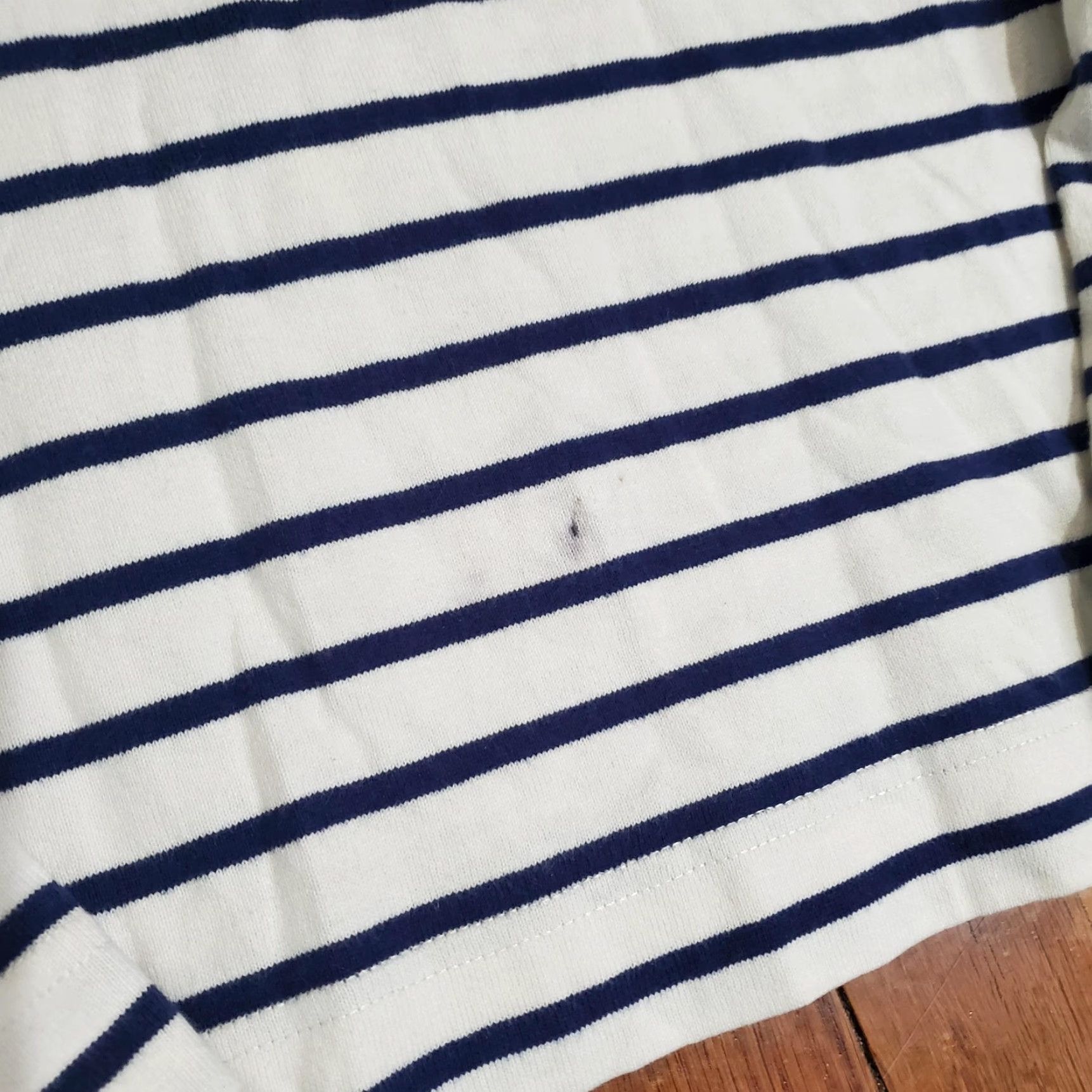 Vineyard Vines Vineyard Vines Shirt Mens Medium White Stripe Mock Neck Nautical Button Shoulder Shirt Size US M / EU 48-50 / 2 - 5 Thumbnail