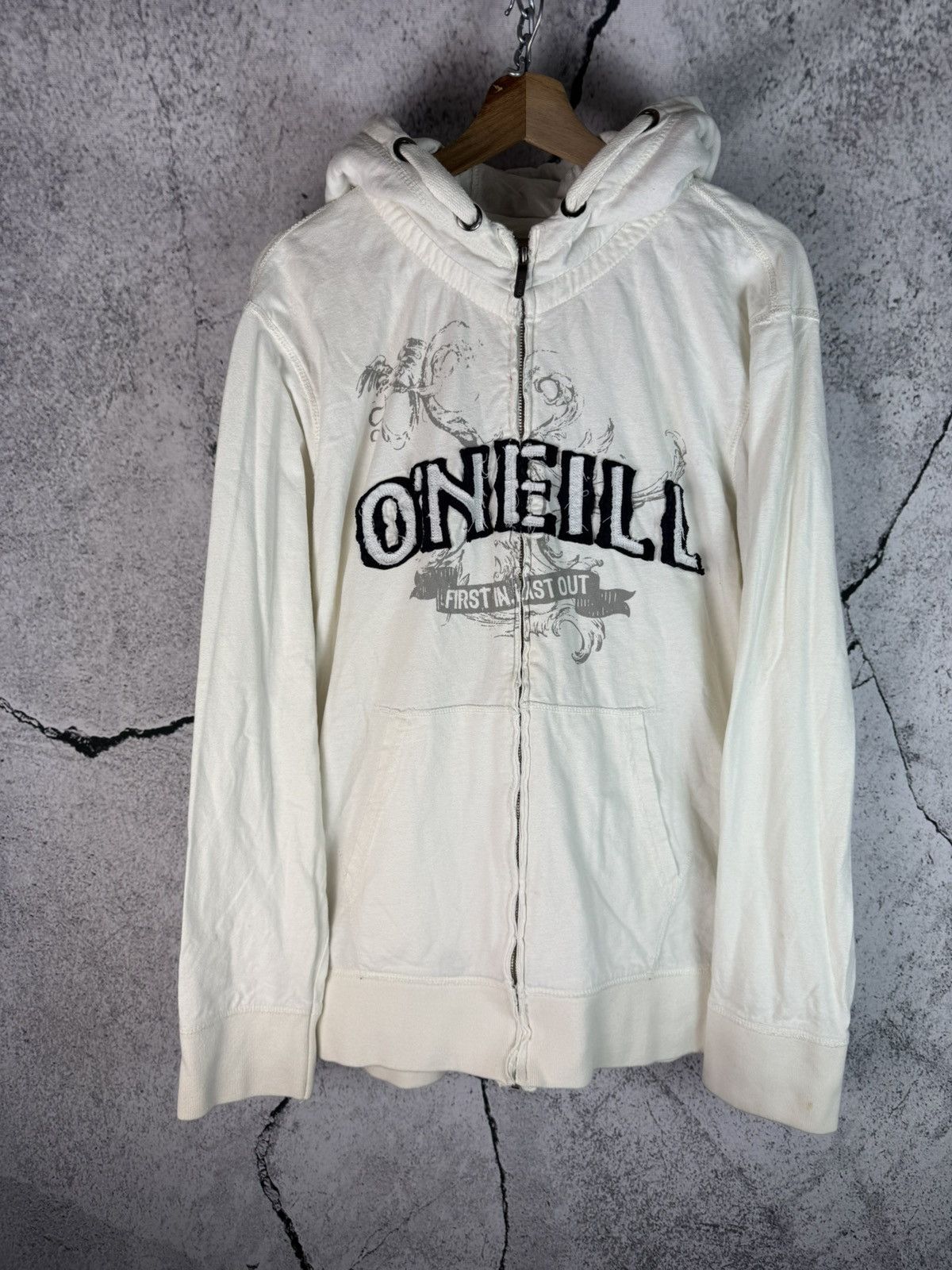 O'Neill Vintage 00s O’Neil Boxy Zip Up Hoodie Grey Skate Surf Style Size US XL / EU 56 / 4 - 1 Thumbnail