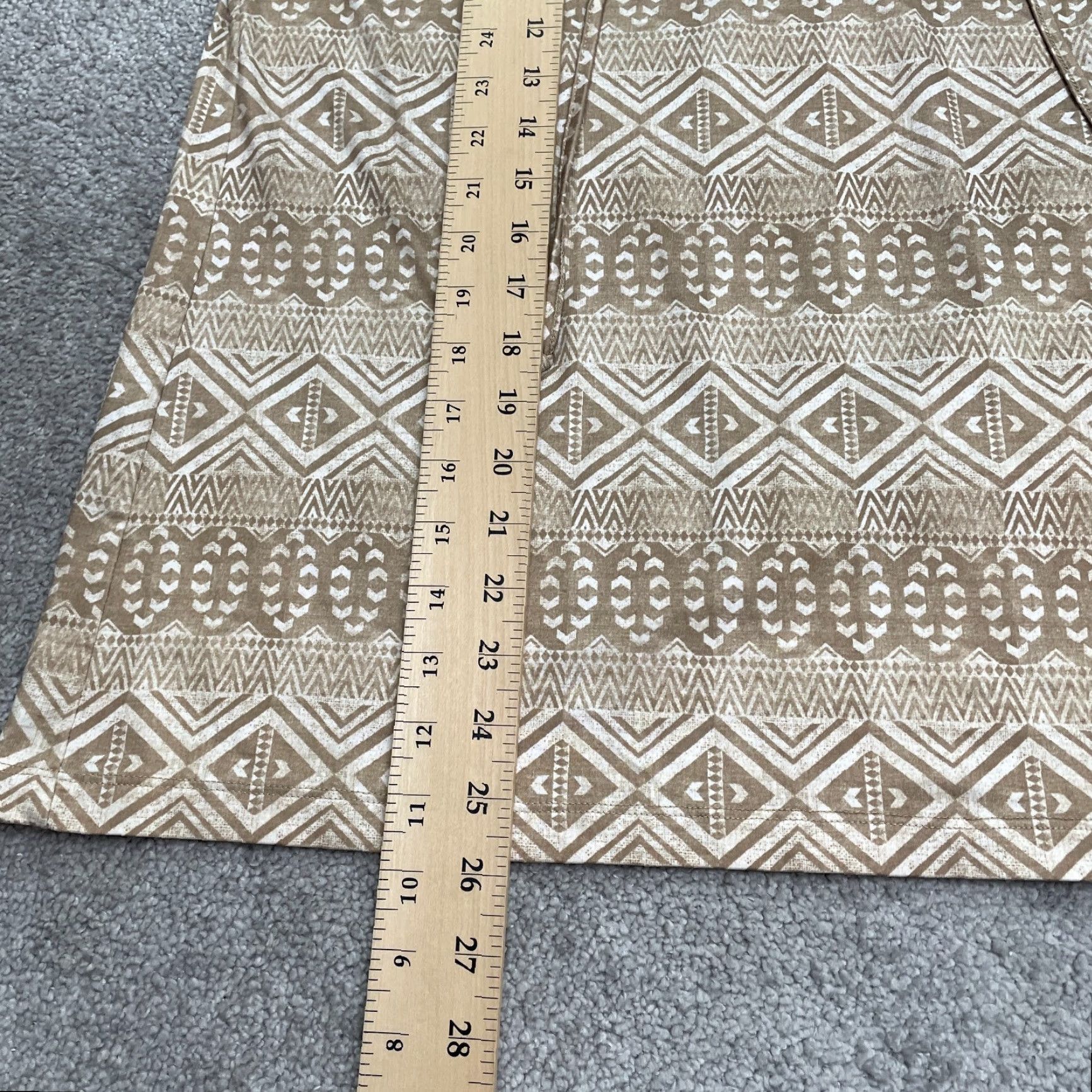 Vintage Unbranded Aztec Tunic Blouse Womens Small Brown White Geometric Short Sleeve Top Size S / US 4 / IT 40 - 7 Thumbnail