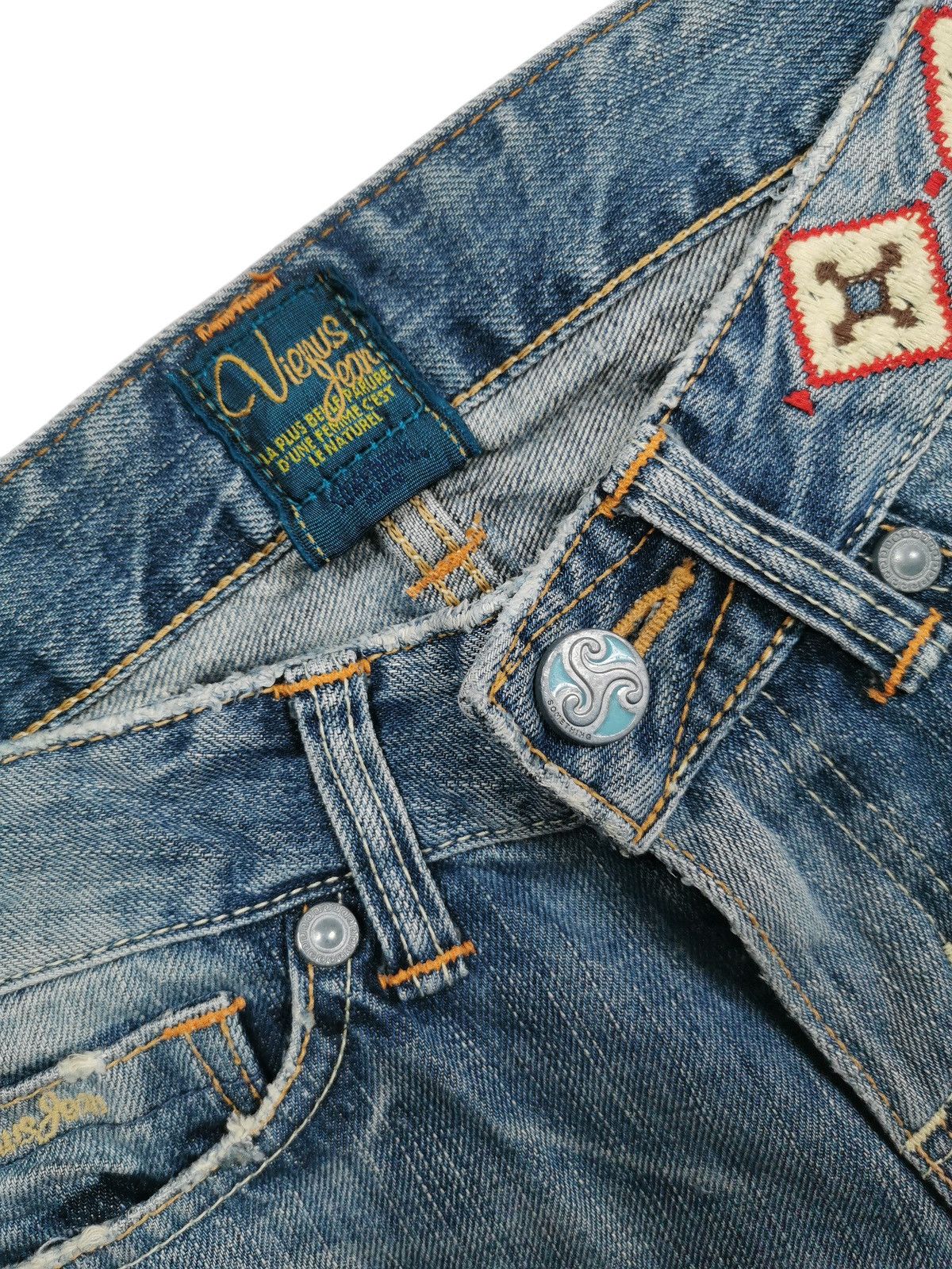 Edwin Edwin Vienus Distressed Flare Jeans Vintage Japan Denim Size 29" - 10 Thumbnail