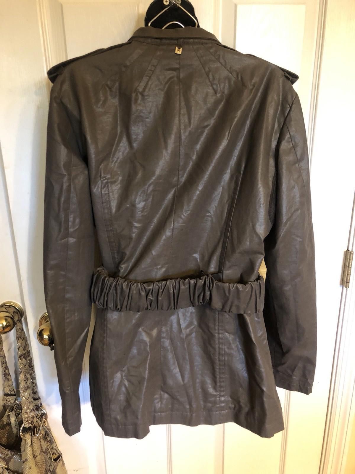 Rudsak Shiny Khaki Military Style Jacket Sz L