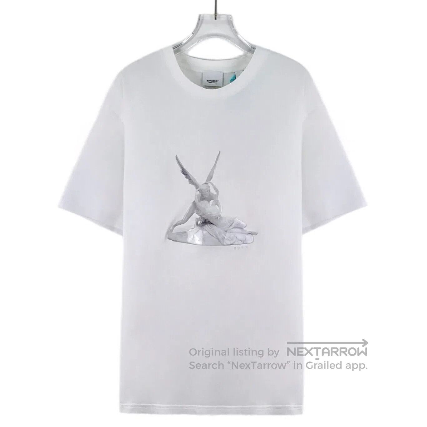 Burberry Burberry White Cupid Print Cotton Round Neck Short Sleeve Size US S / EU 44-46 / 1 - 1 Thumbnail